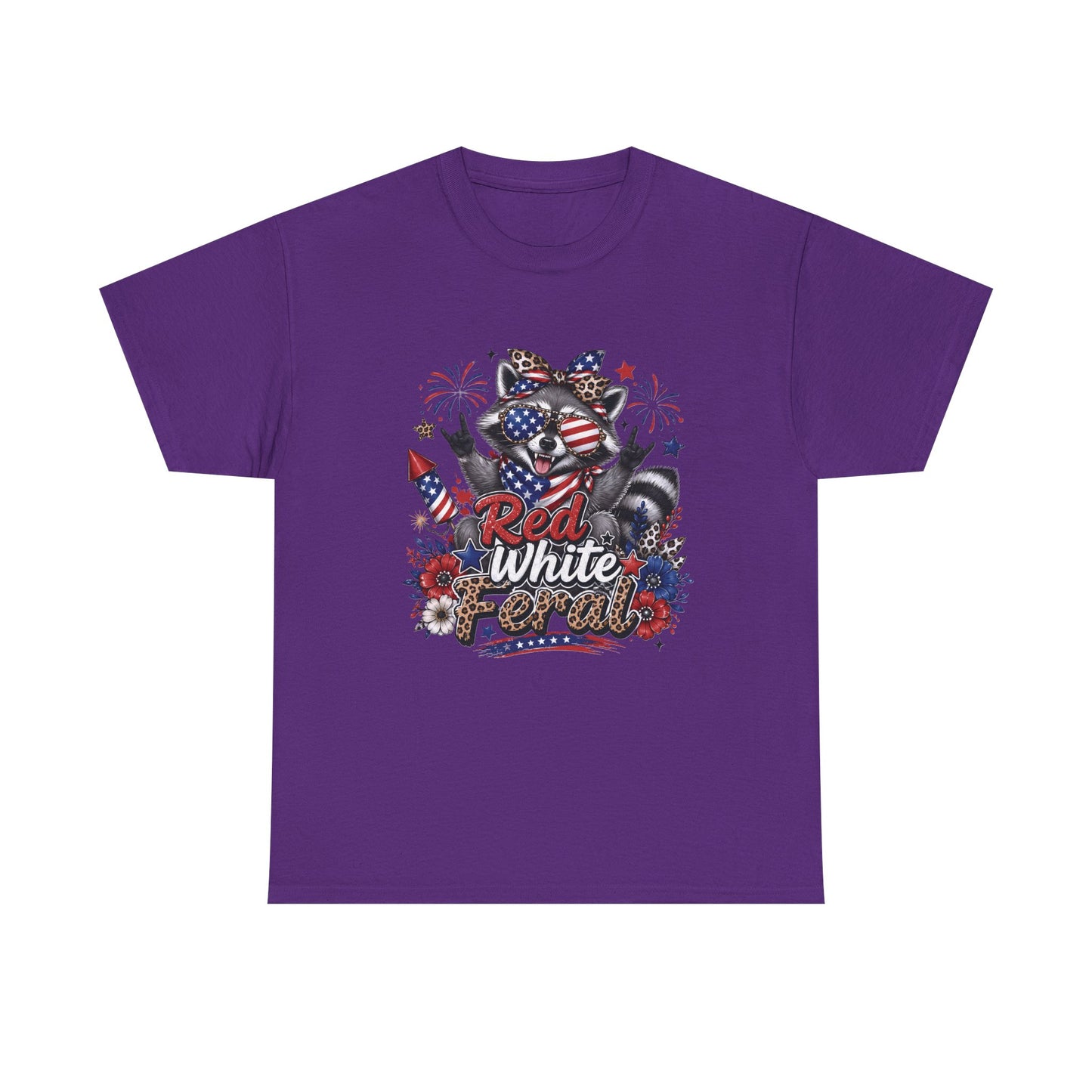 Patriotic Raccoon 'Red White & Feral' T-Shirt
