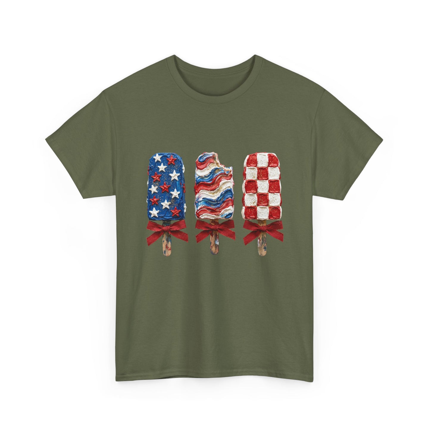 Patriotic Popsicle Tee — American Flag Ice Cream 4th of July T-Shirt