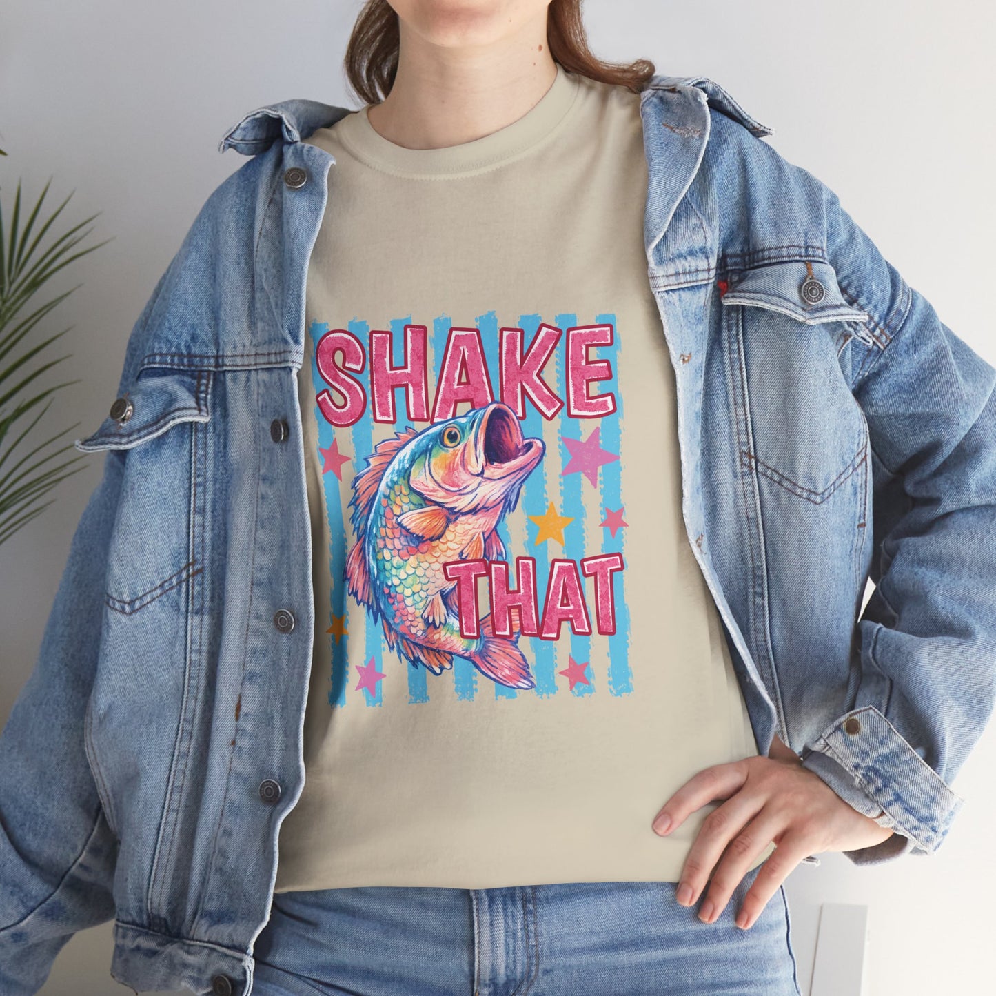 Shake That Trout T-Shirt — Retro Neon Fishing Tee