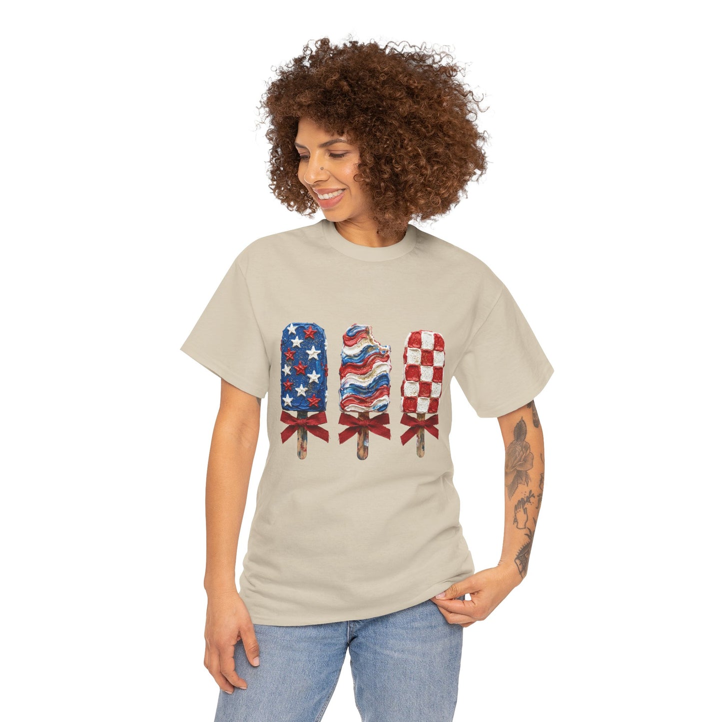 Patriotic Popsicle Tee — American Flag Ice Cream 4th of July T-Shirt