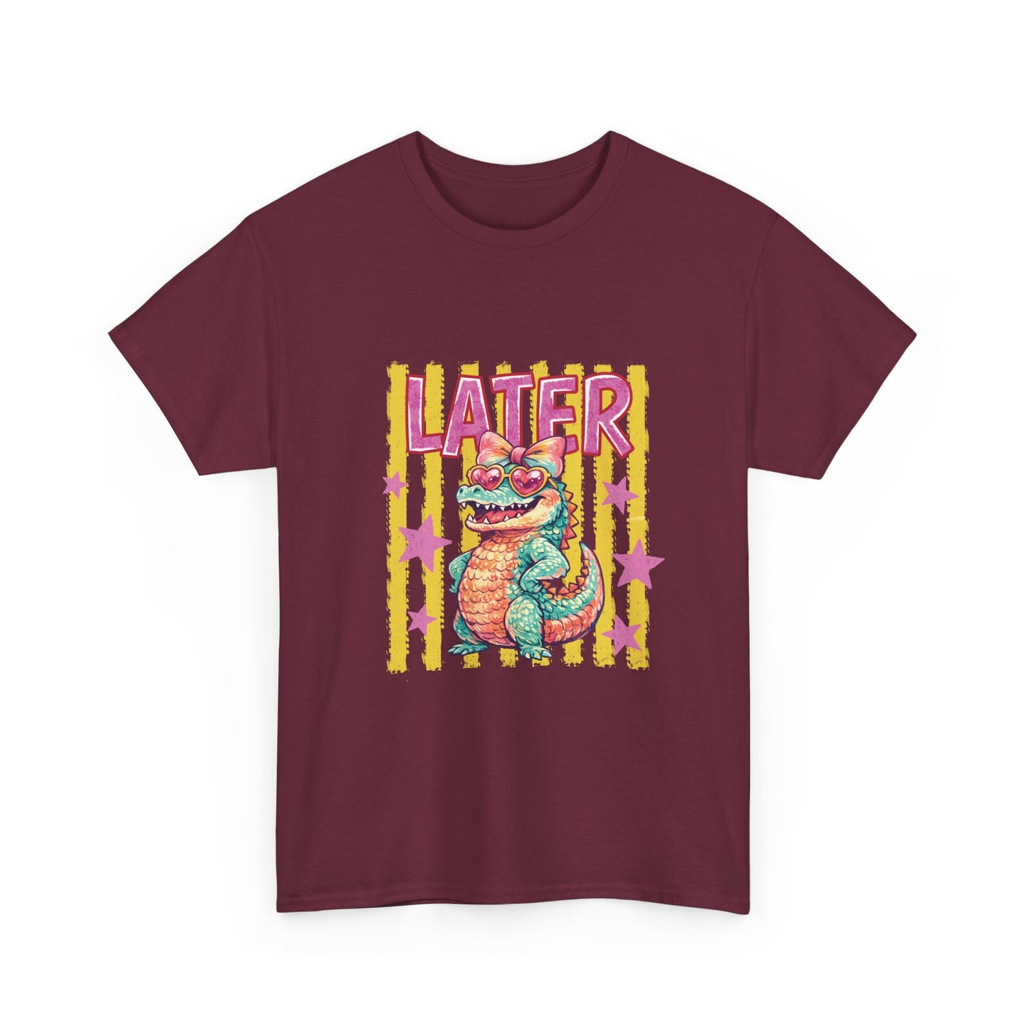 Later Gator T‑Shirt — Retro Colorful Cartoon Gator Graphic Tee