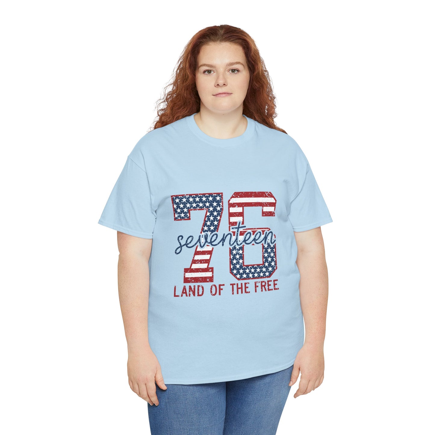 1976 Seventeen 'Land of the Free' Patriotic T‑Shirt