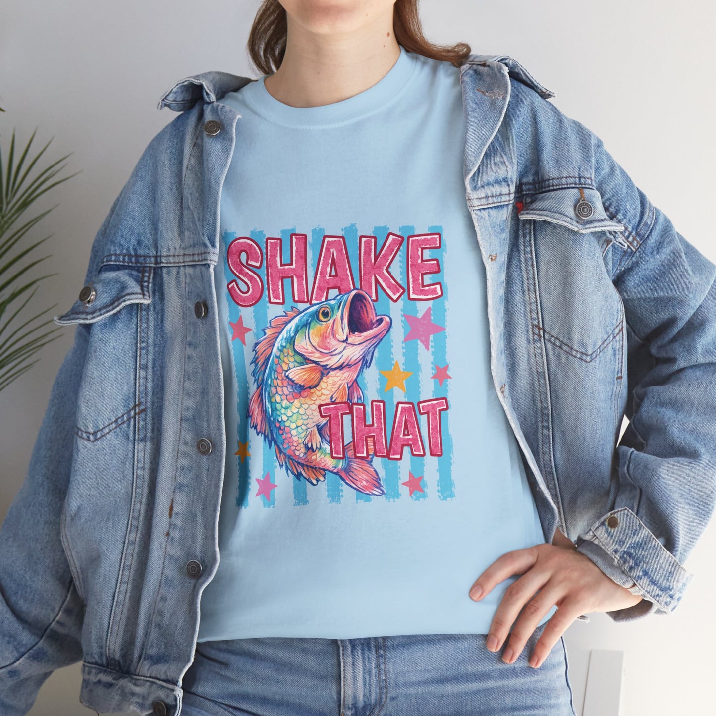 Shake That Trout T-Shirt — Retro Neon Fishing Tee