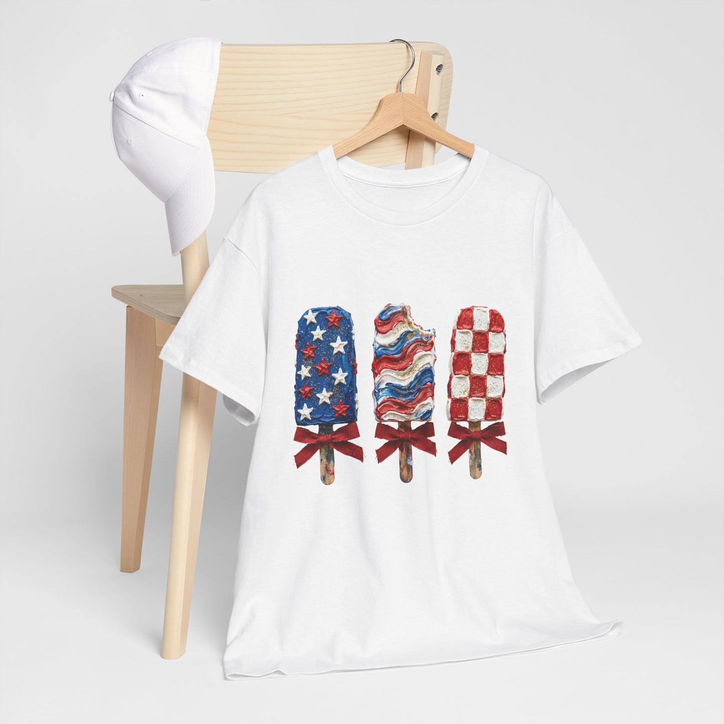 Patriotic Popsicle Tee — American Flag Ice Cream 4th of July T-Shirt