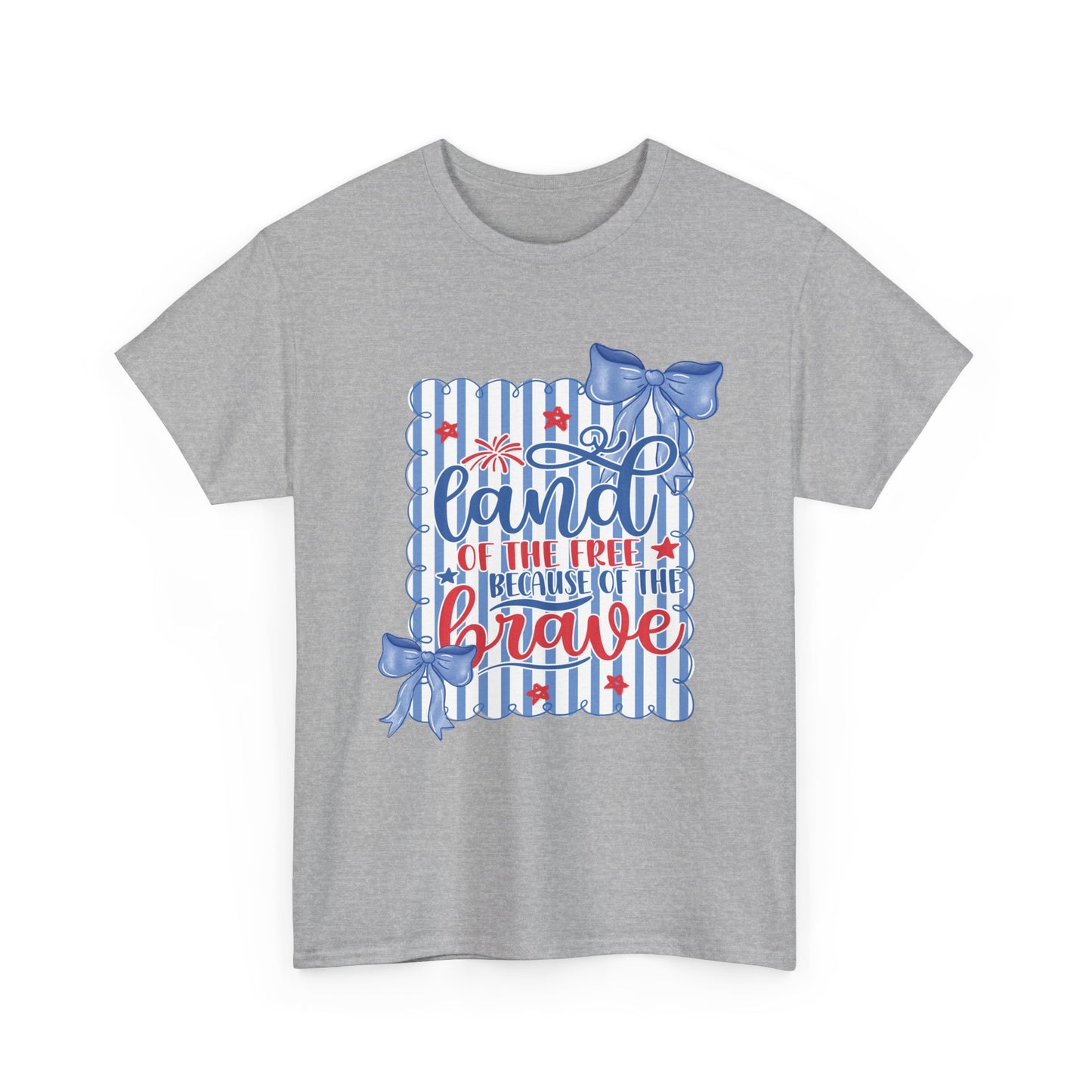 Land of the Free Tee — Patriotic Blue Ribbon Family Shirt