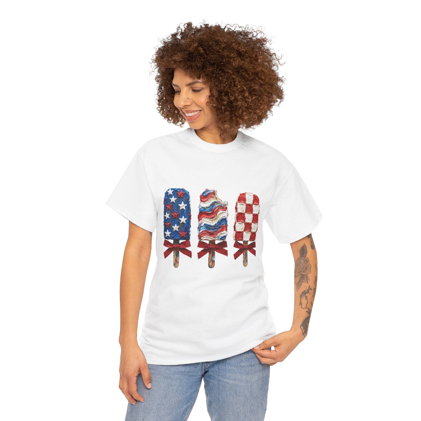 Patriotic Popsicle Tee — American Flag Ice Cream 4th of July T-Shirt