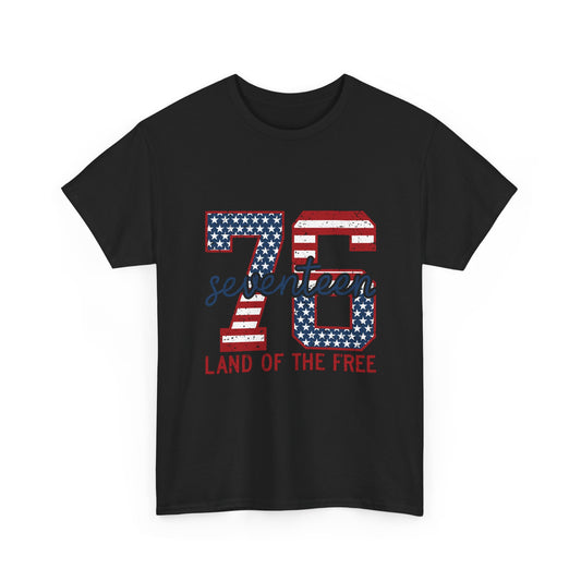 1976 Seventeen 'Land of the Free' Patriotic T‑Shirt