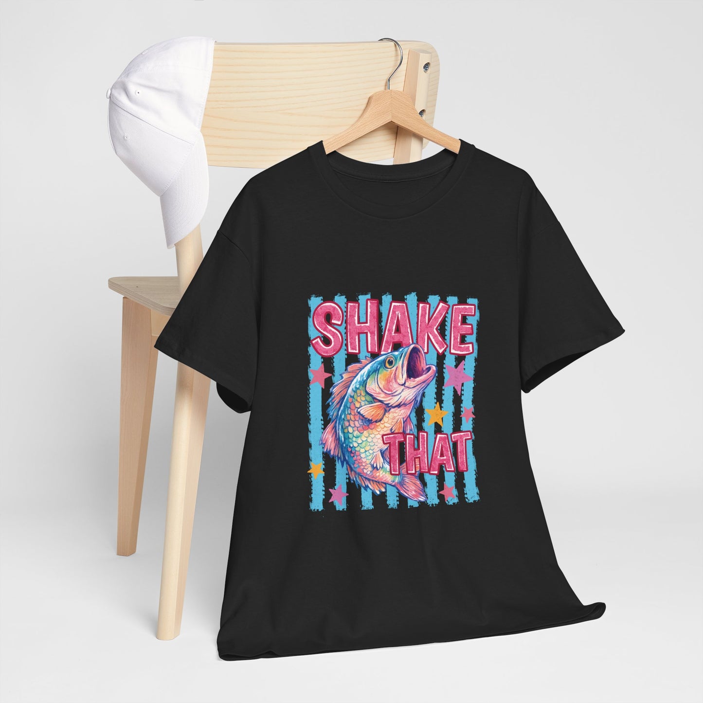 Shake That Trout T-Shirt — Retro Neon Fishing Tee