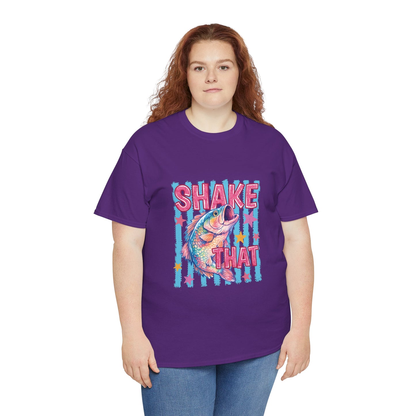 Shake That Trout T-Shirt — Retro Neon Fishing Tee