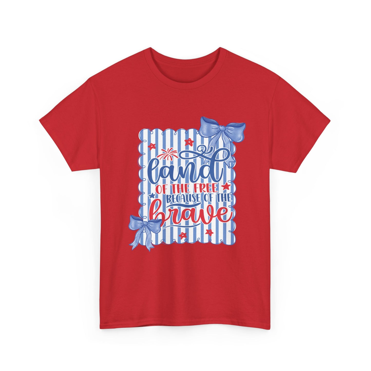 Land of the Free Tee — Patriotic Blue Ribbon Family Shirt