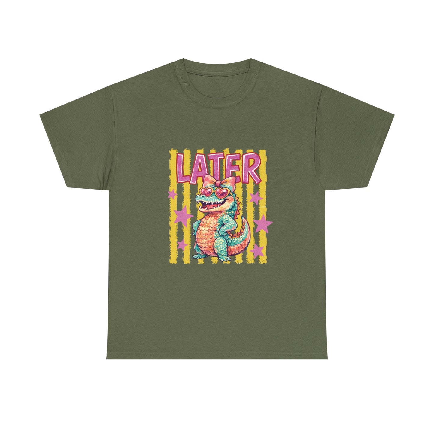 Later Gator T‑Shirt — Retro Colorful Cartoon Gator Graphic Tee