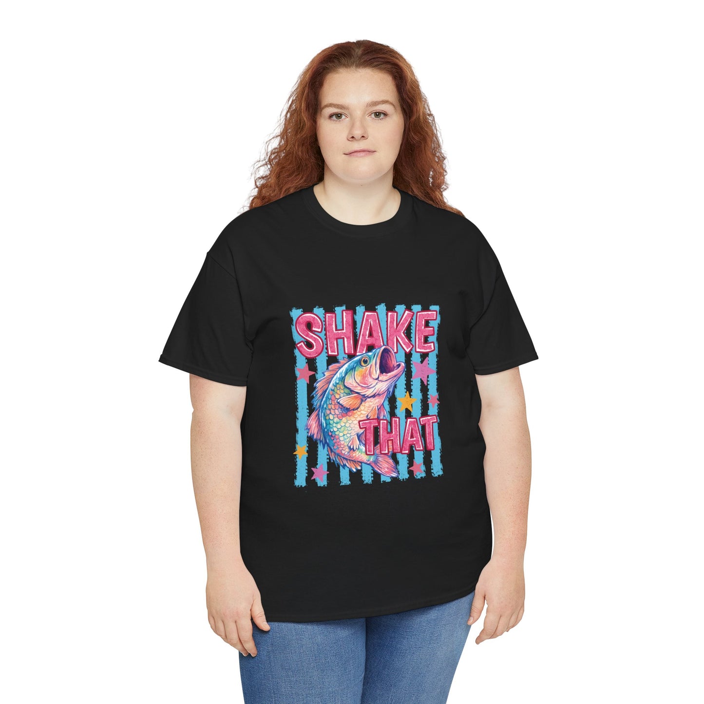 Shake That Trout T-Shirt — Retro Neon Fishing Tee