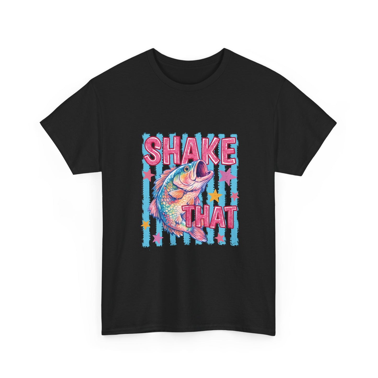 Shake That Trout T-Shirt — Retro Neon Fishing Tee