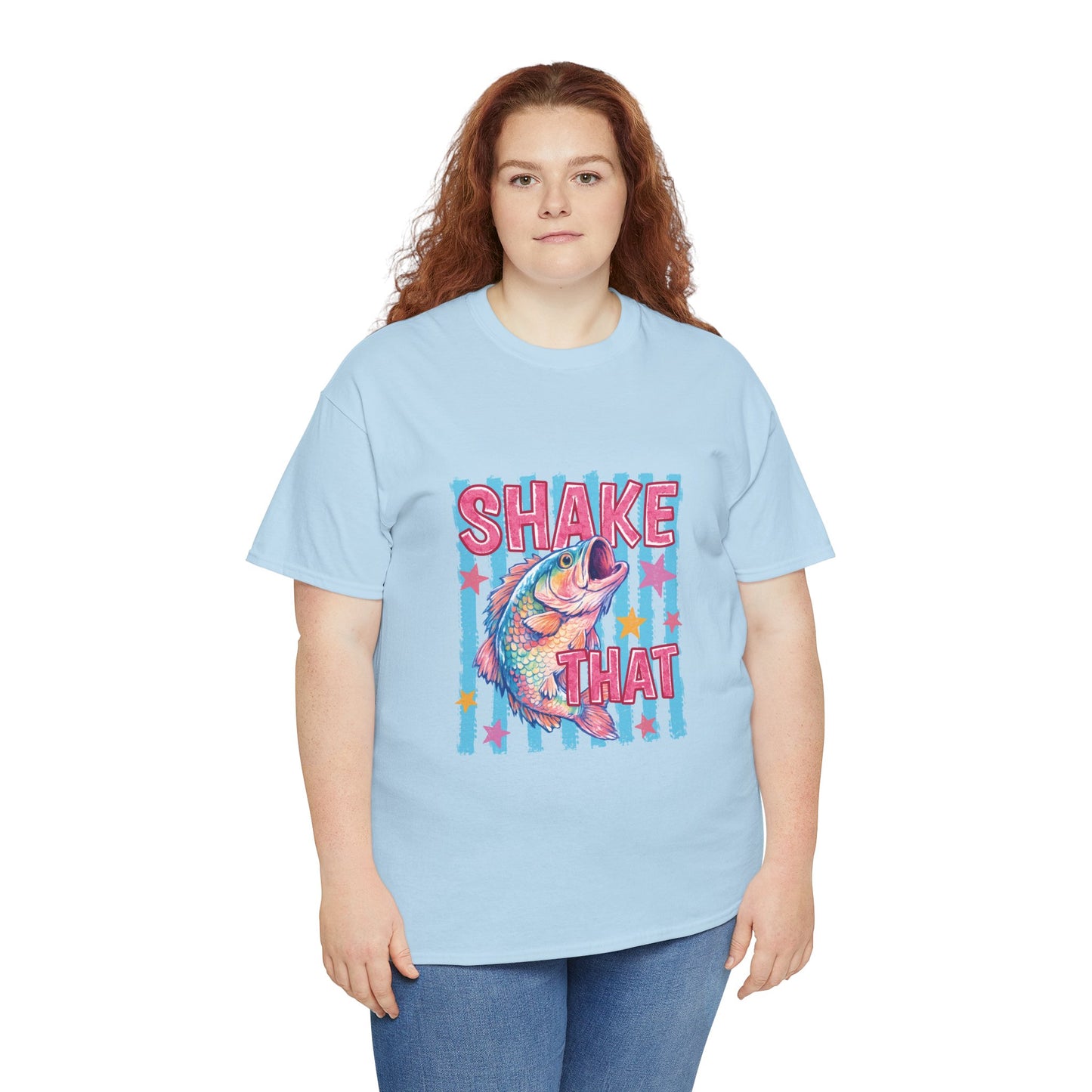 Shake That Trout T-Shirt — Retro Neon Fishing Tee