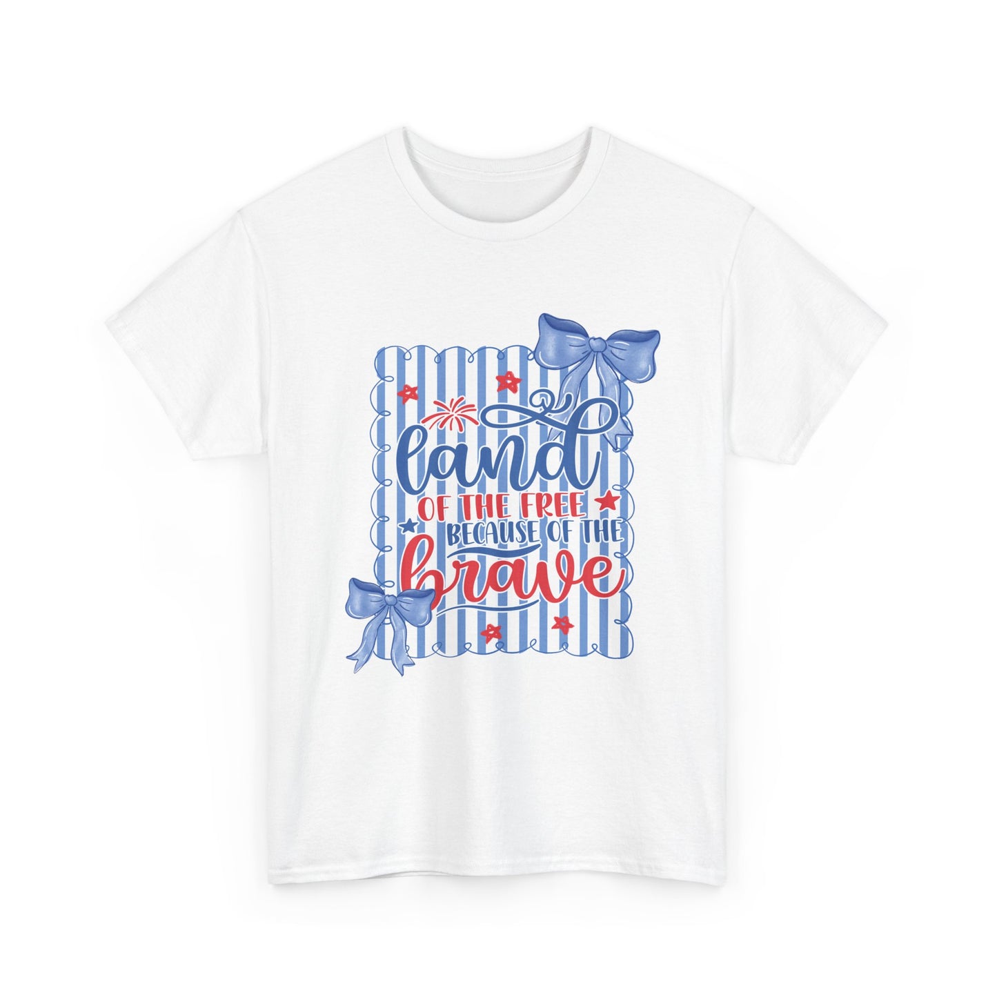 Land of the Free Tee — Patriotic Blue Ribbon Family Shirt
