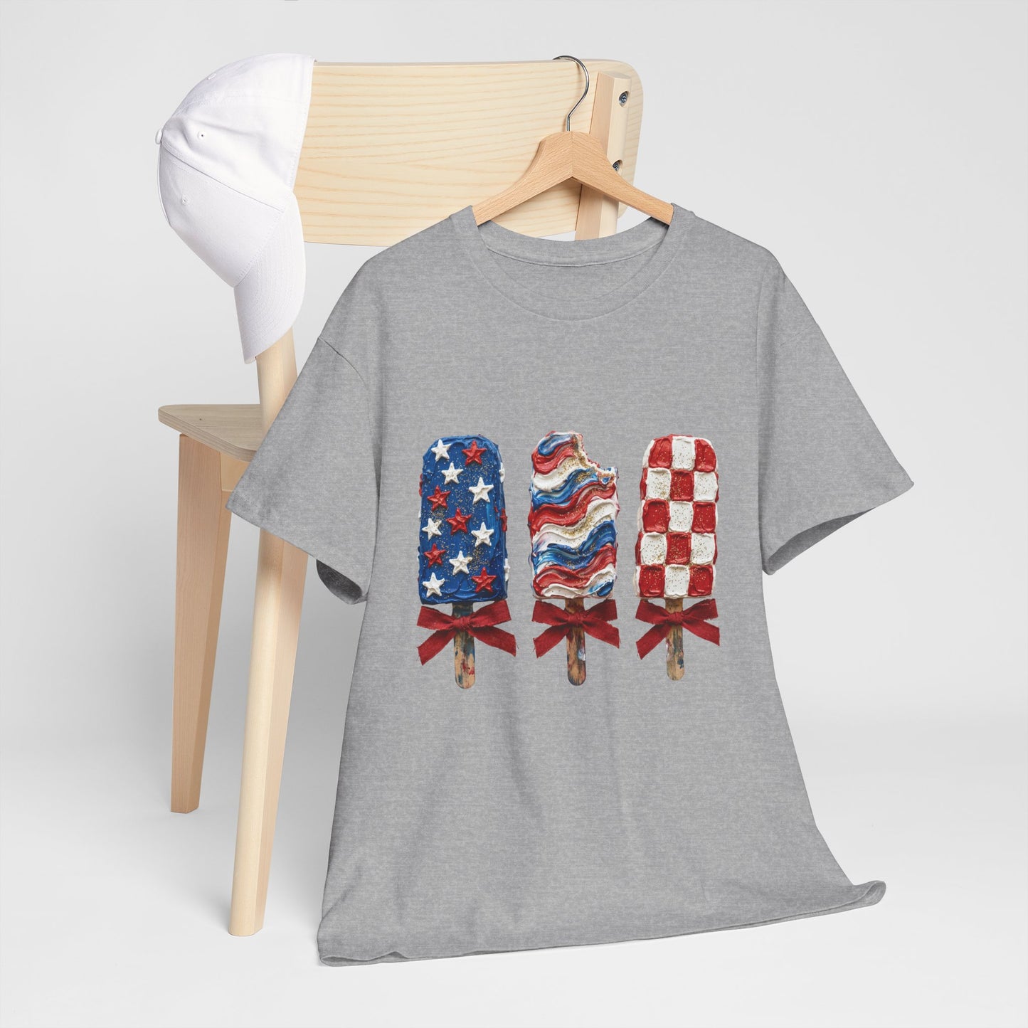Patriotic Popsicle Tee — American Flag Ice Cream 4th of July T-Shirt