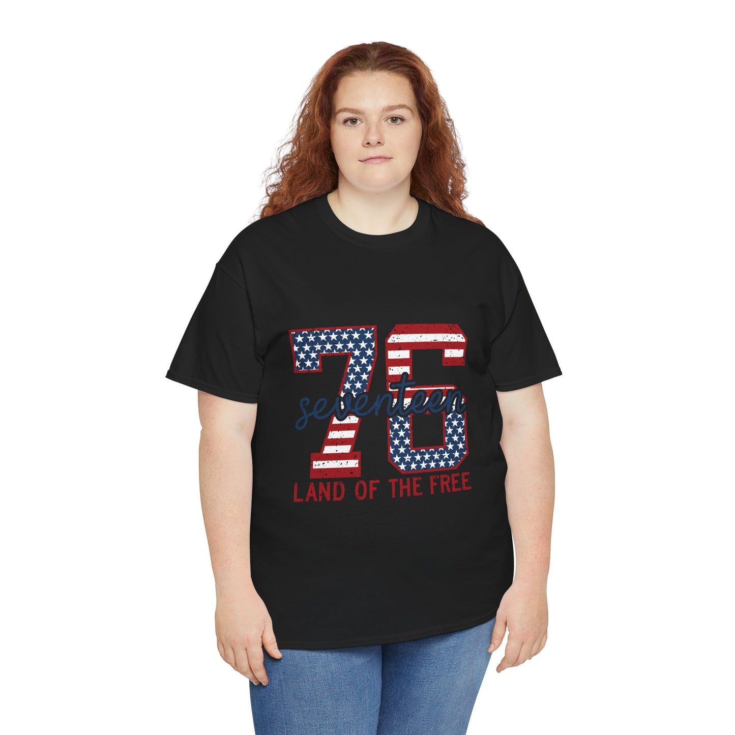 1976 Seventeen 'Land of the Free' Patriotic T‑Shirt