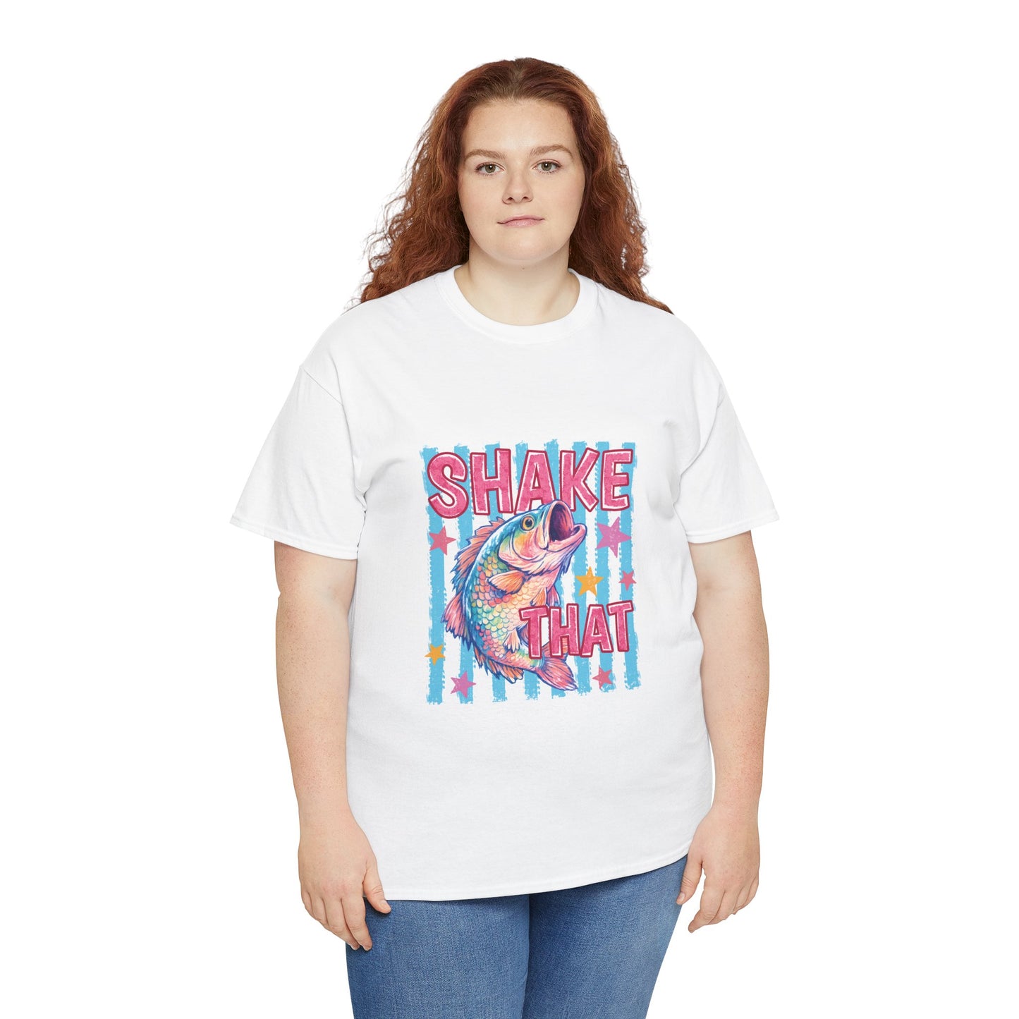 Shake That Trout T-Shirt — Retro Neon Fishing Tee