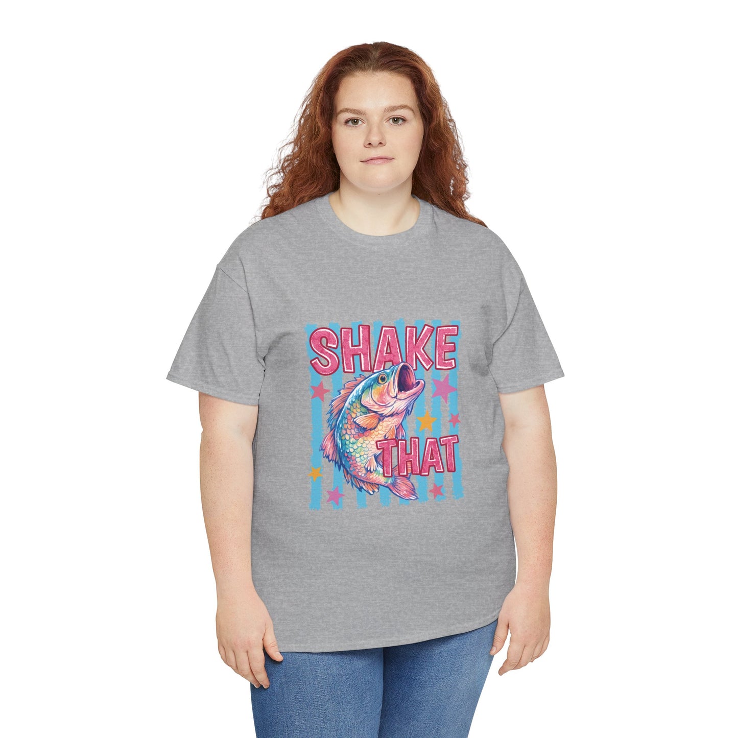 Shake That Trout T-Shirt — Retro Neon Fishing Tee