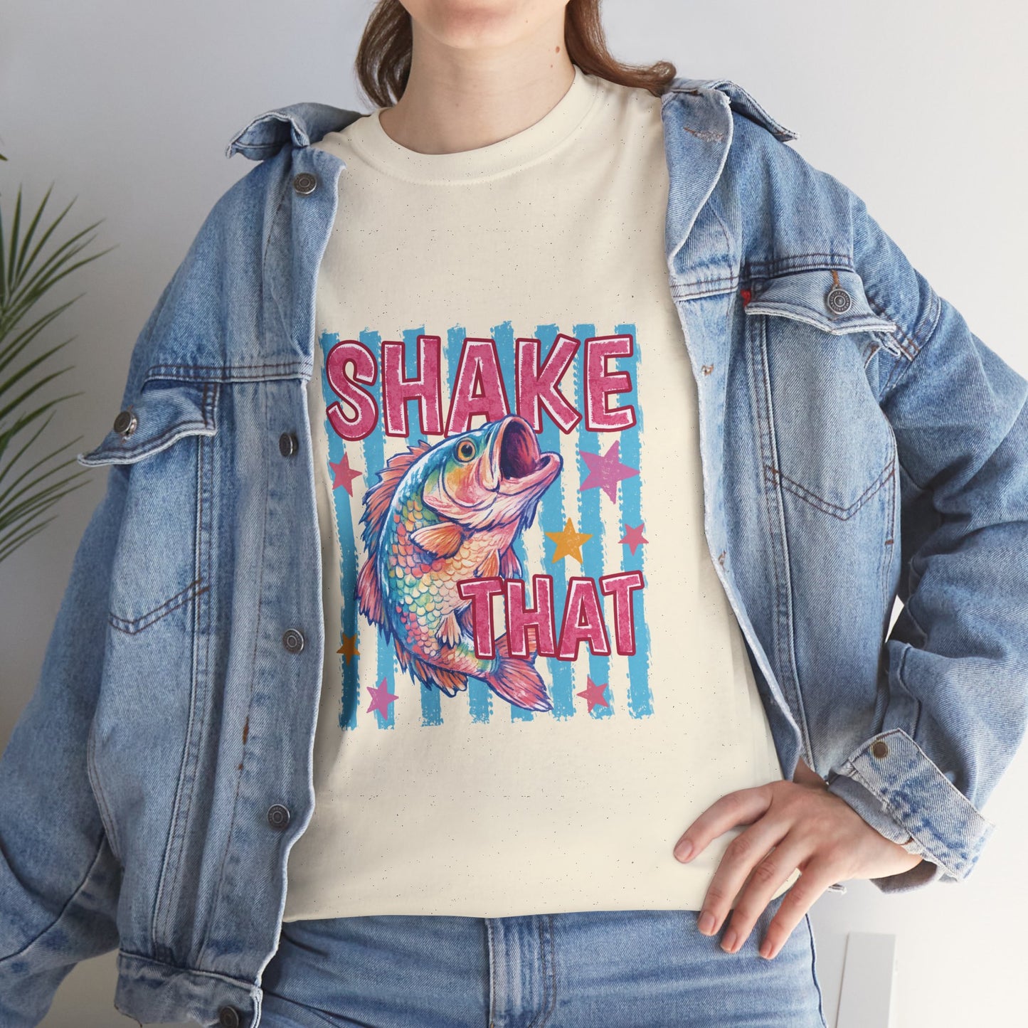 Shake That Trout T-Shirt — Retro Neon Fishing Tee