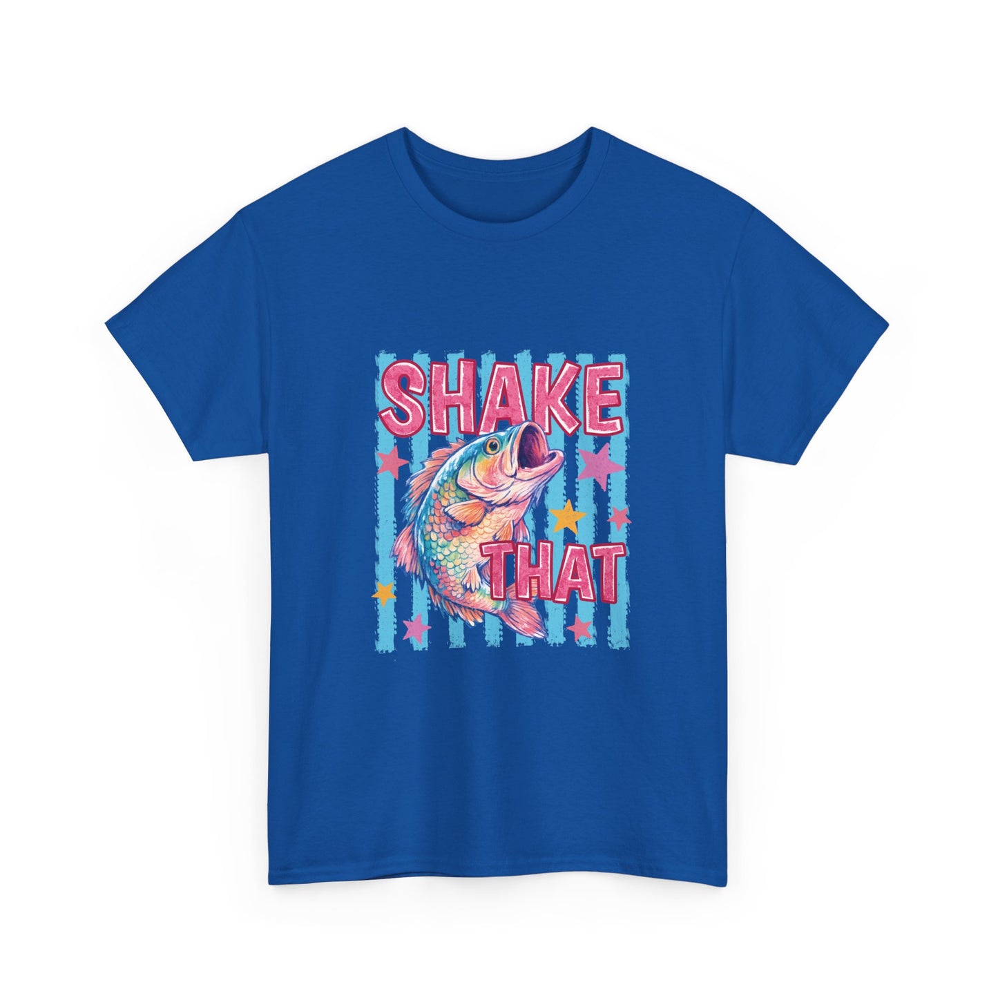 Shake That Trout T-Shirt — Retro Neon Fishing Tee