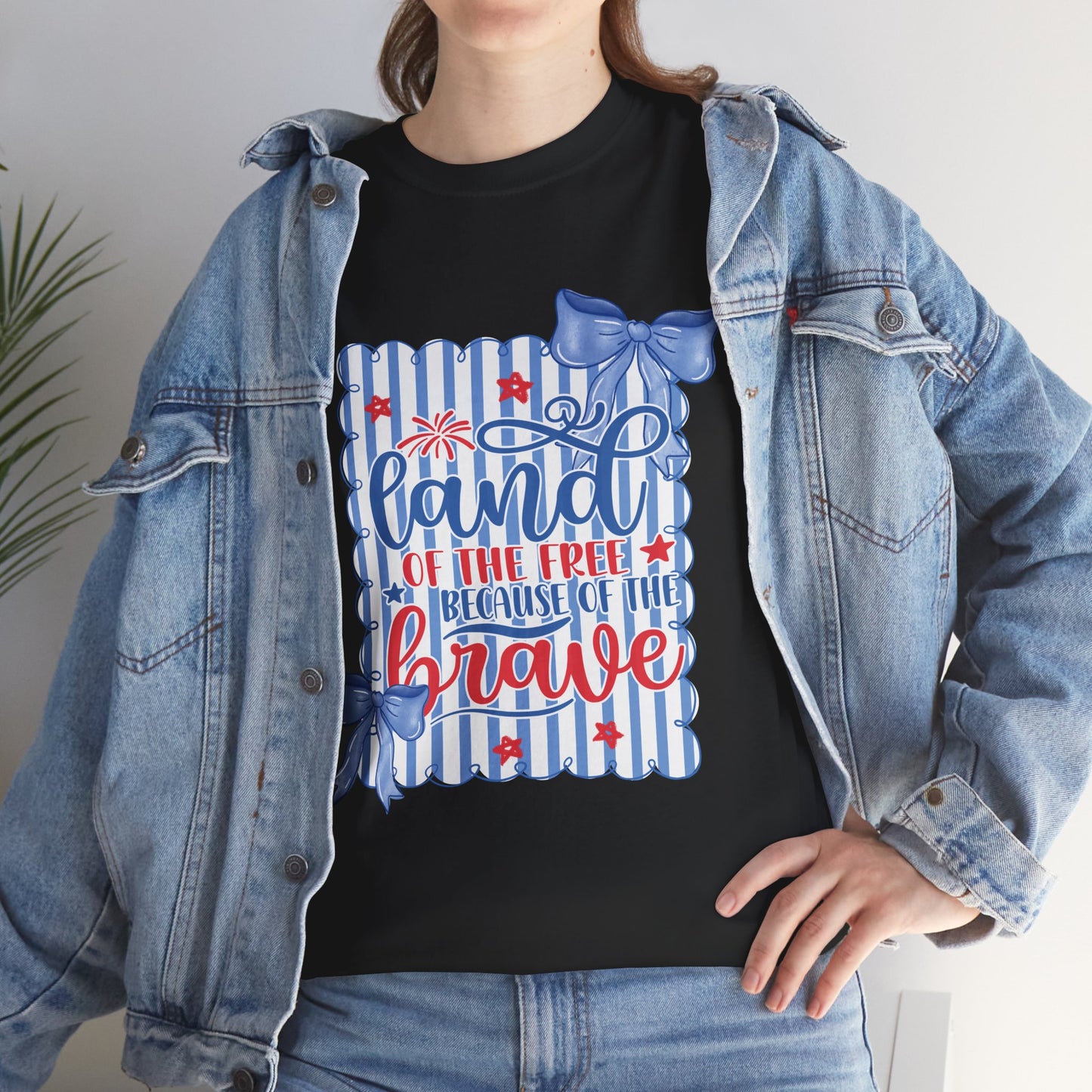 Land of the Free Tee — Patriotic Blue Ribbon Family Shirt