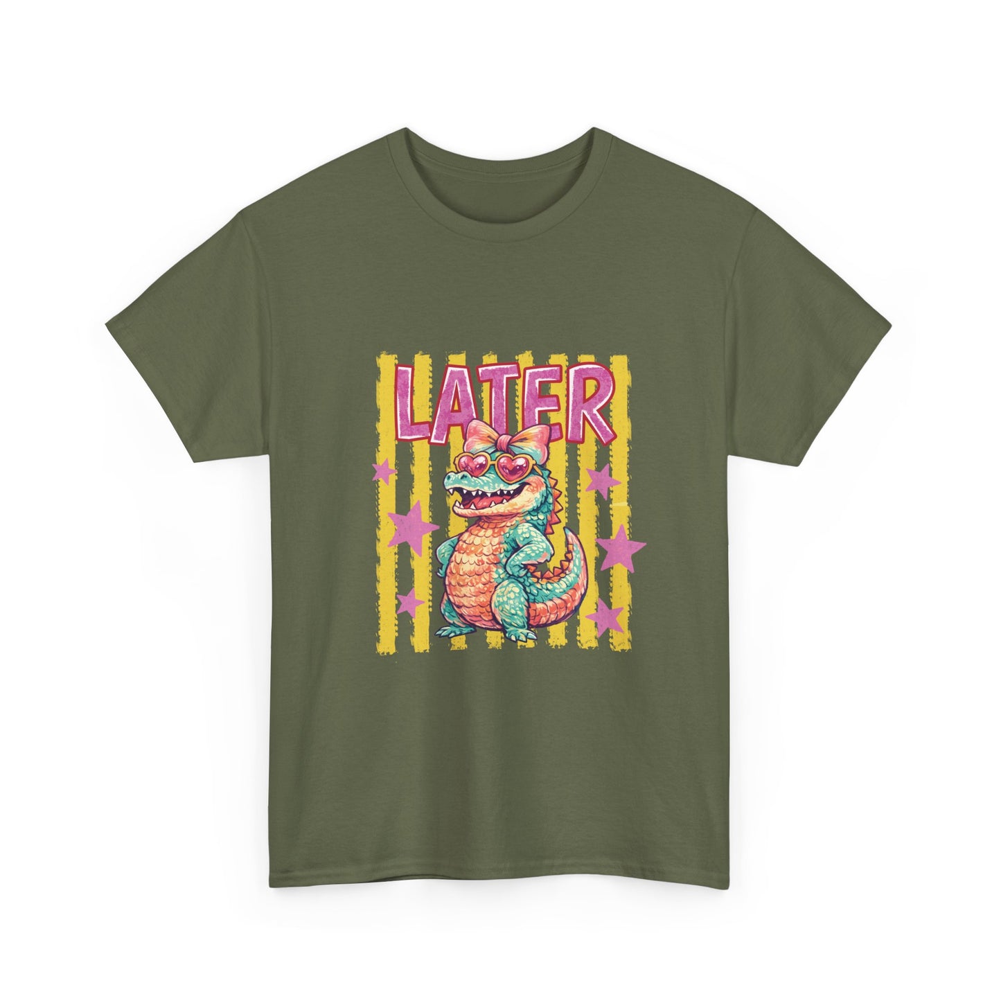 Later Gator T‑Shirt — Retro Colorful Cartoon Gator Graphic Tee