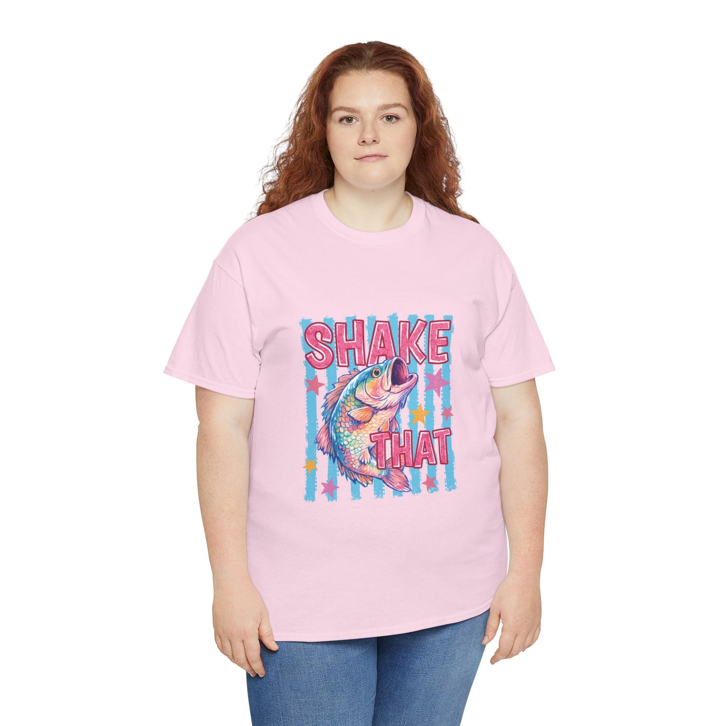 Shake That Trout T-Shirt — Retro Neon Fishing Tee