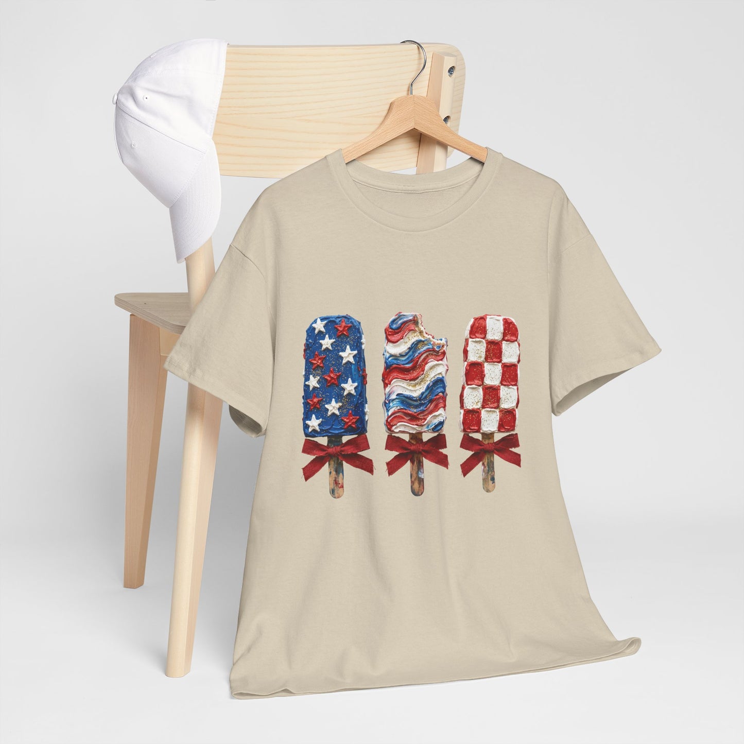 Patriotic Popsicle Tee — American Flag Ice Cream 4th of July T-Shirt
