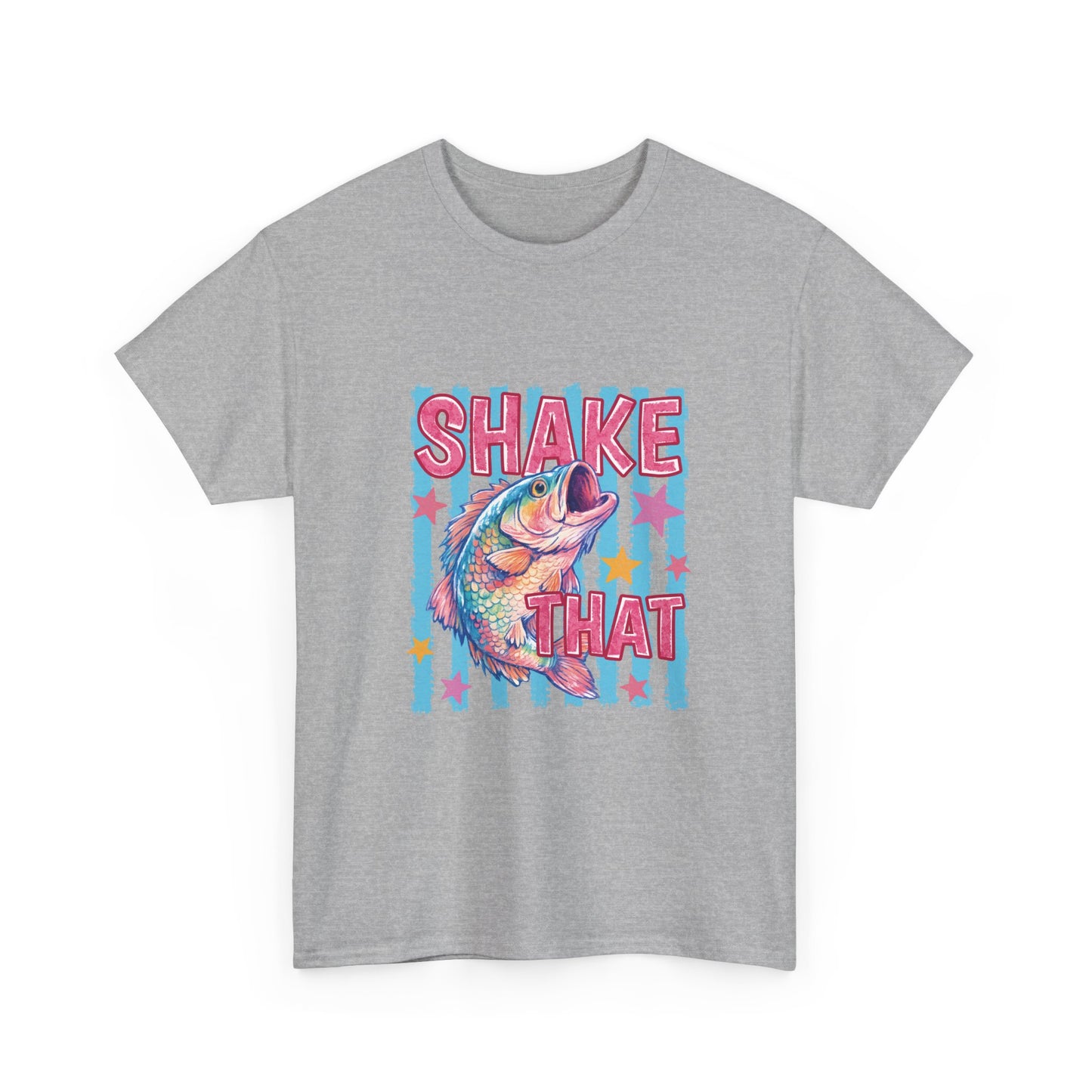 Shake That Trout T-Shirt — Retro Neon Fishing Tee