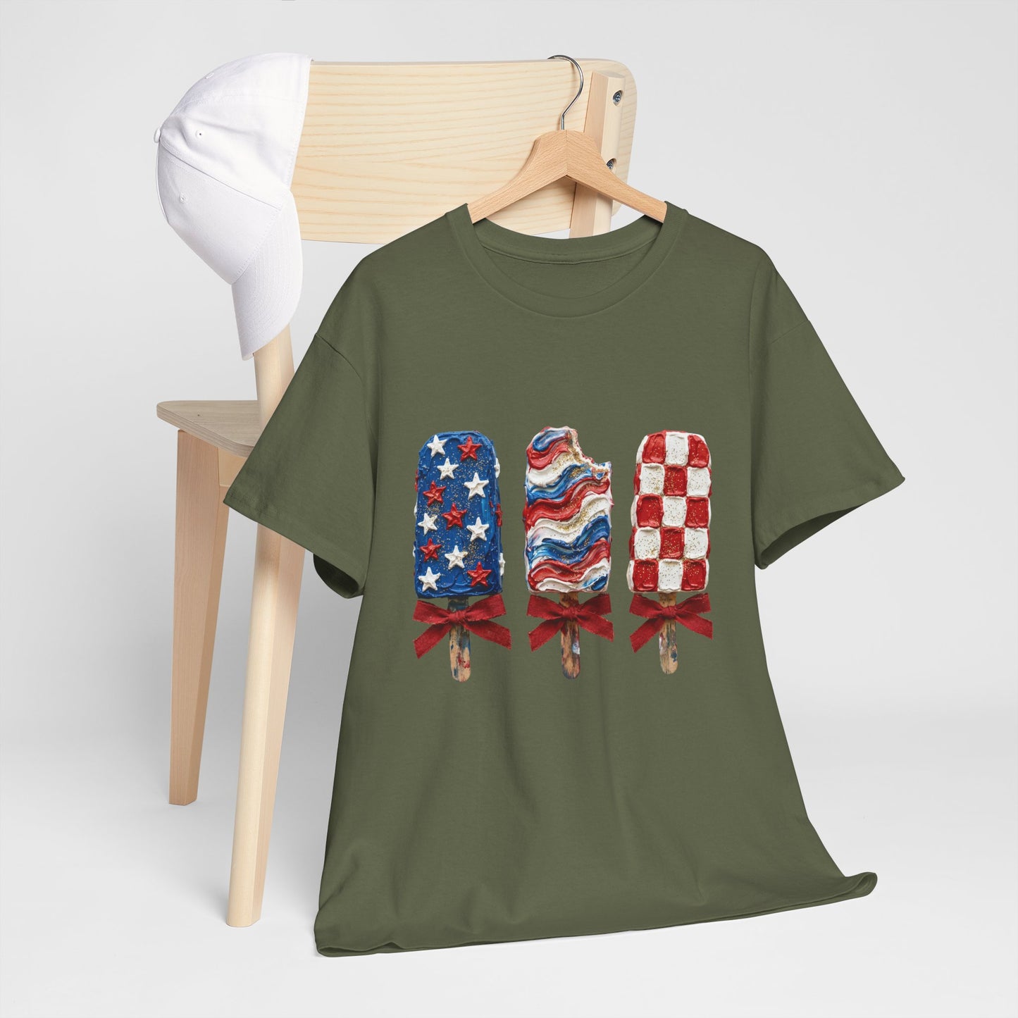 Patriotic Popsicle Tee — American Flag Ice Cream 4th of July T-Shirt