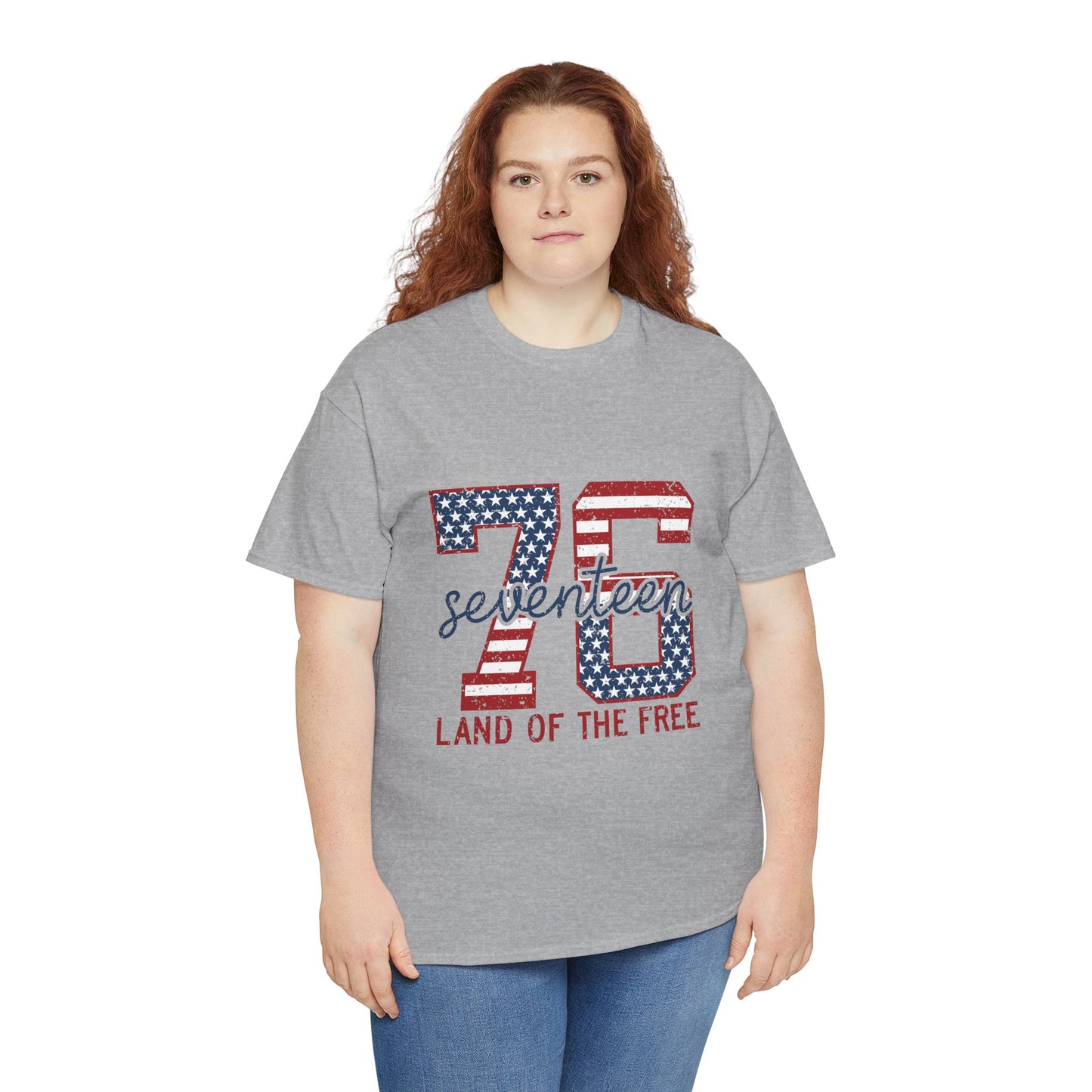 1976 Seventeen 'Land of the Free' Patriotic T‑Shirt