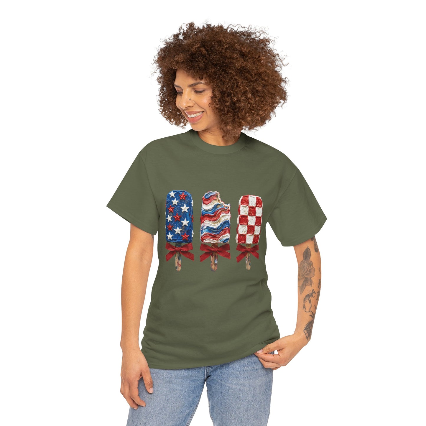 Patriotic Popsicle Tee — American Flag Ice Cream 4th of July T-Shirt