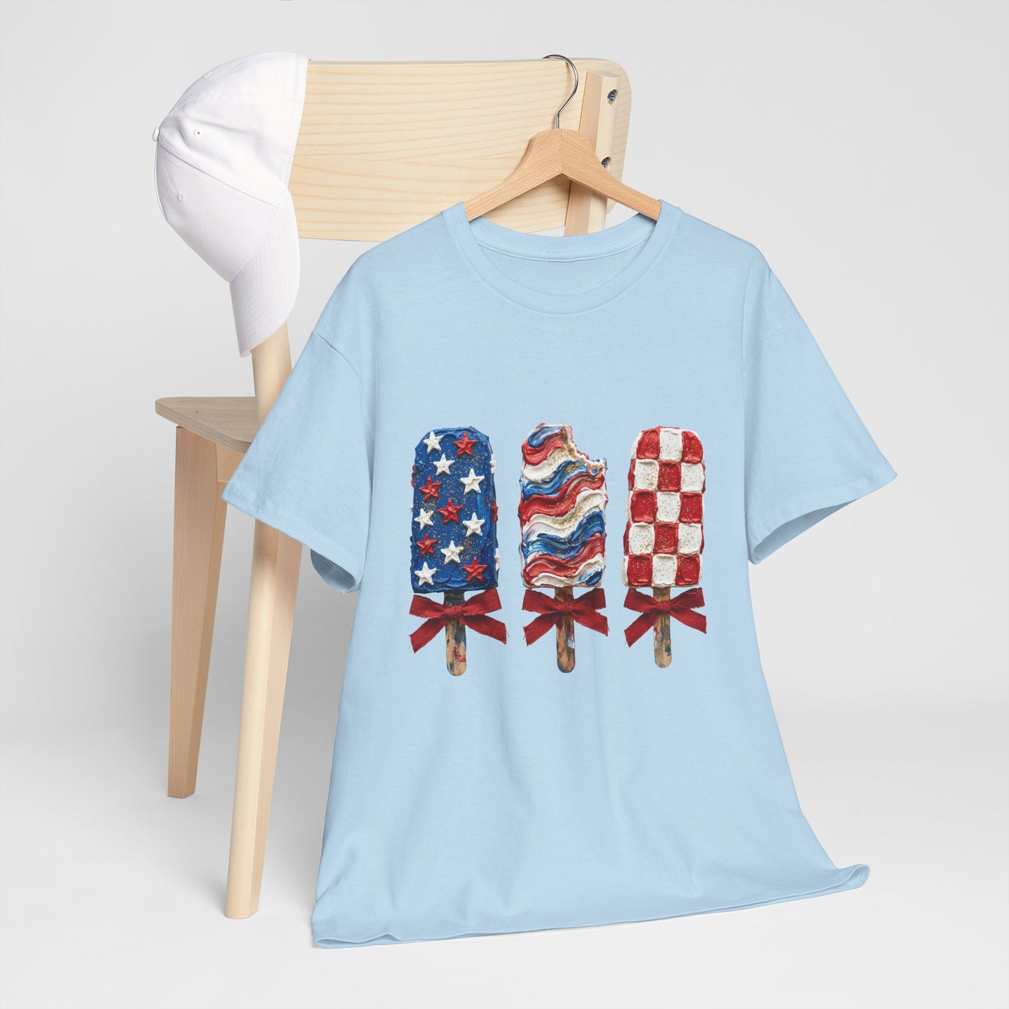Patriotic Popsicle Tee — American Flag Ice Cream 4th of July T-Shirt