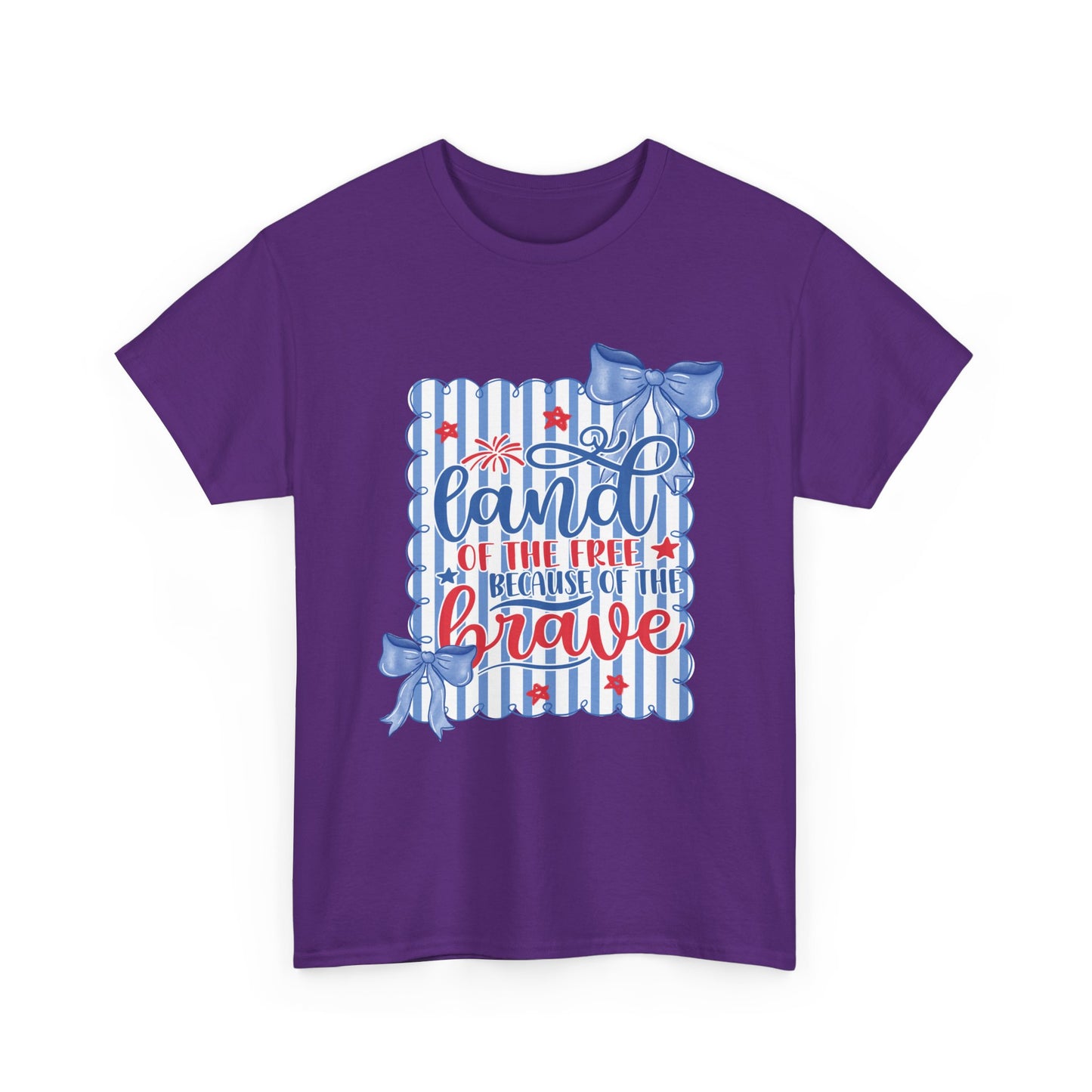Land of the Free Tee — Patriotic Blue Ribbon Family Shirt