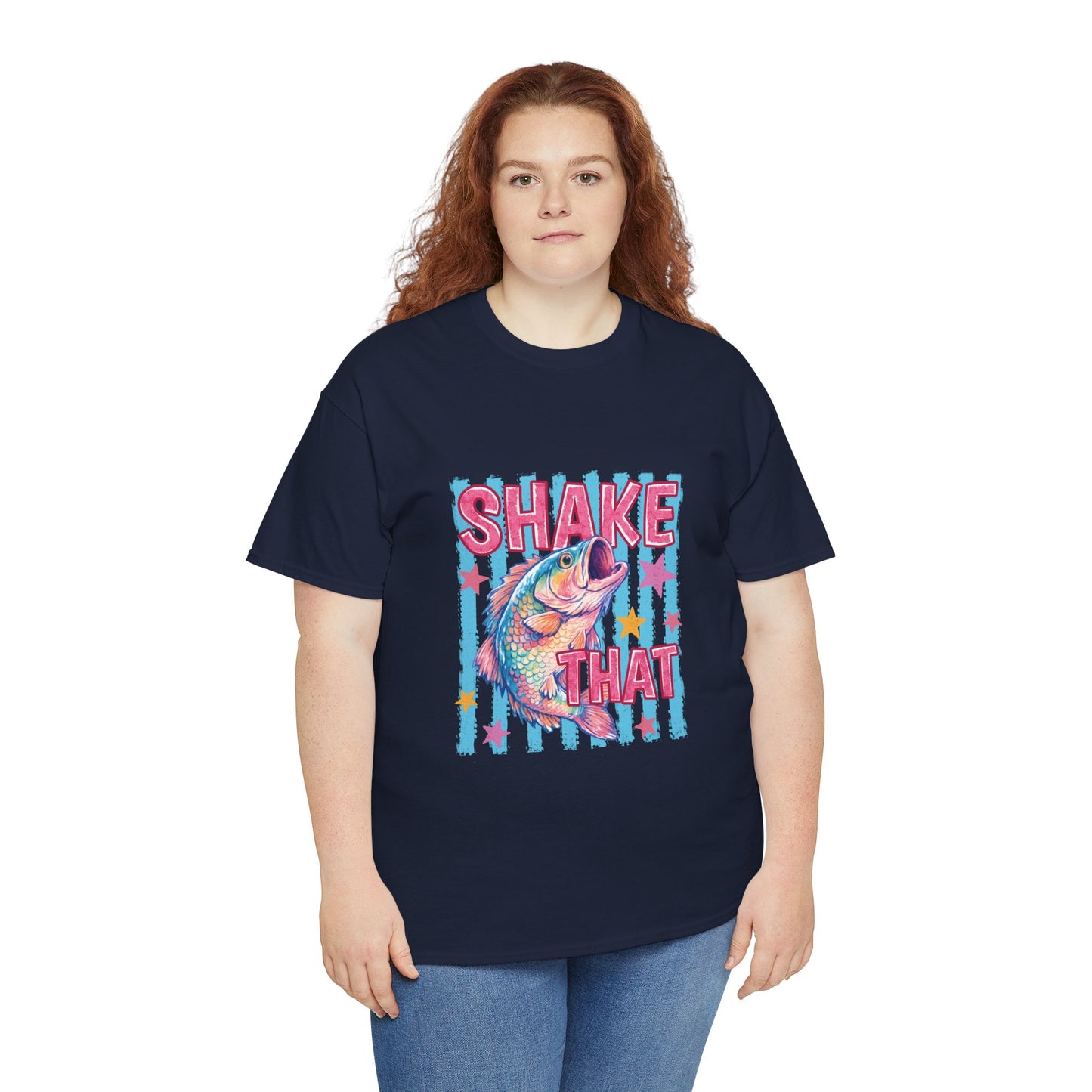 Shake That Trout T-Shirt — Retro Neon Fishing Tee