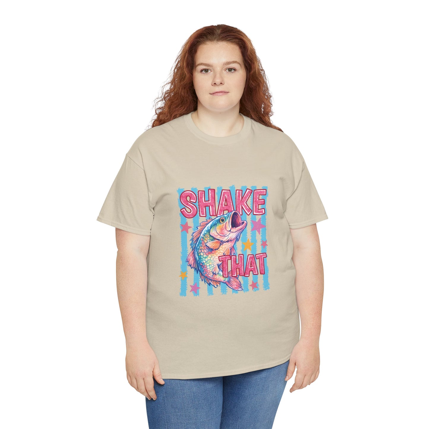 Shake That Trout T-Shirt — Retro Neon Fishing Tee