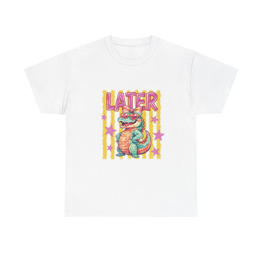 Later Gator T‑Shirt — Retro Colorful Cartoon Gator Graphic Tee