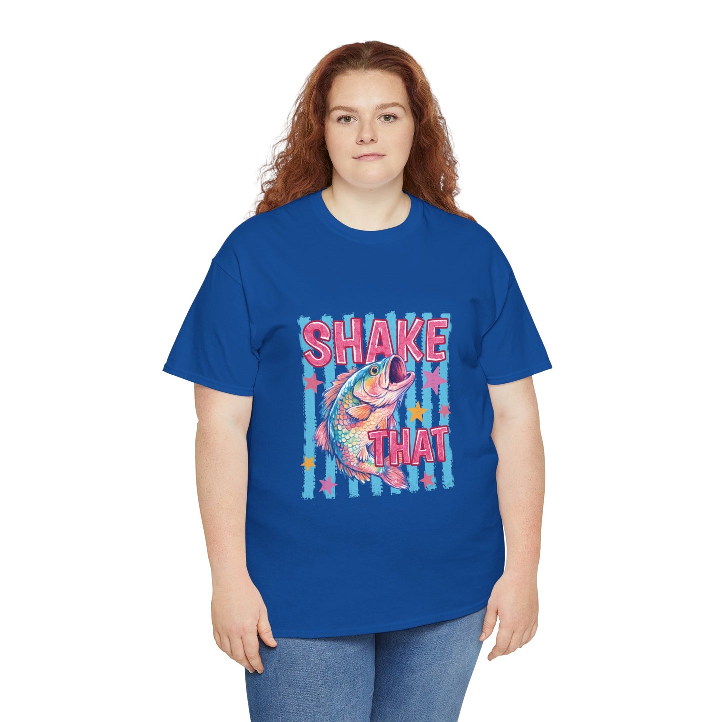 Shake That Trout T-Shirt — Retro Neon Fishing Tee