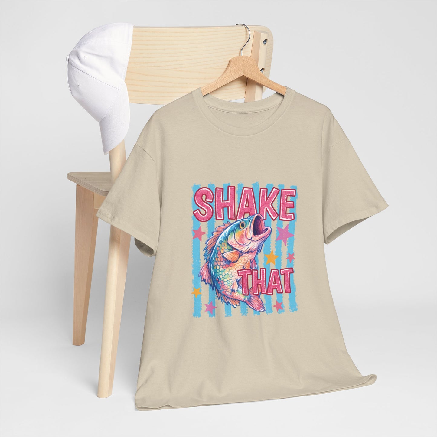 Shake That Trout T-Shirt — Retro Neon Fishing Tee