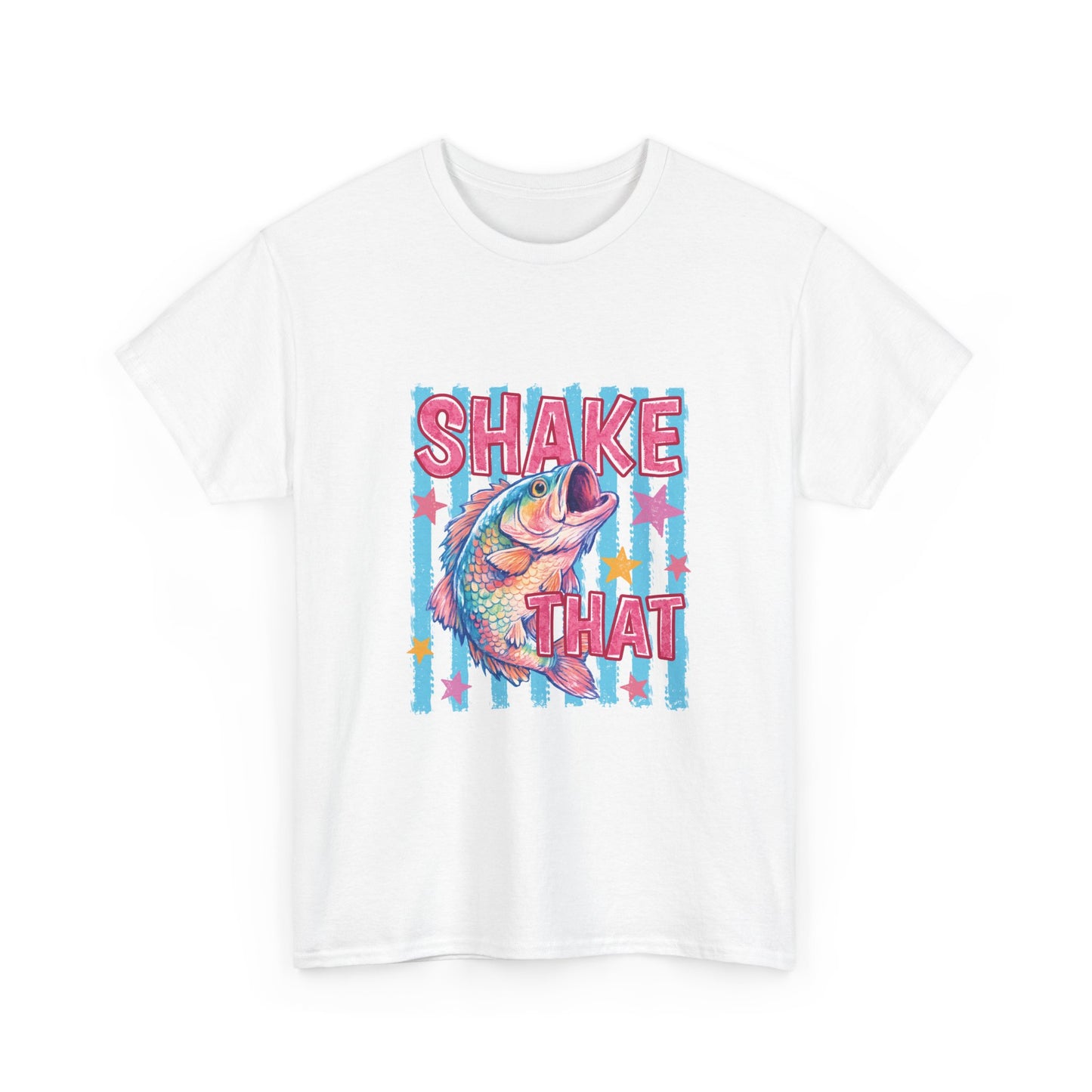 Shake That Trout T-Shirt — Retro Neon Fishing Tee