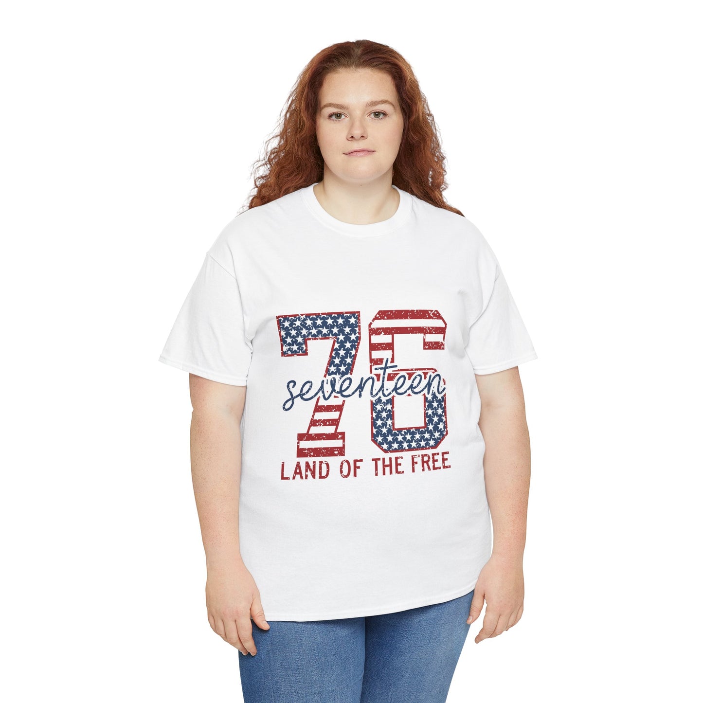 1976 Seventeen 'Land of the Free' Patriotic T‑Shirt