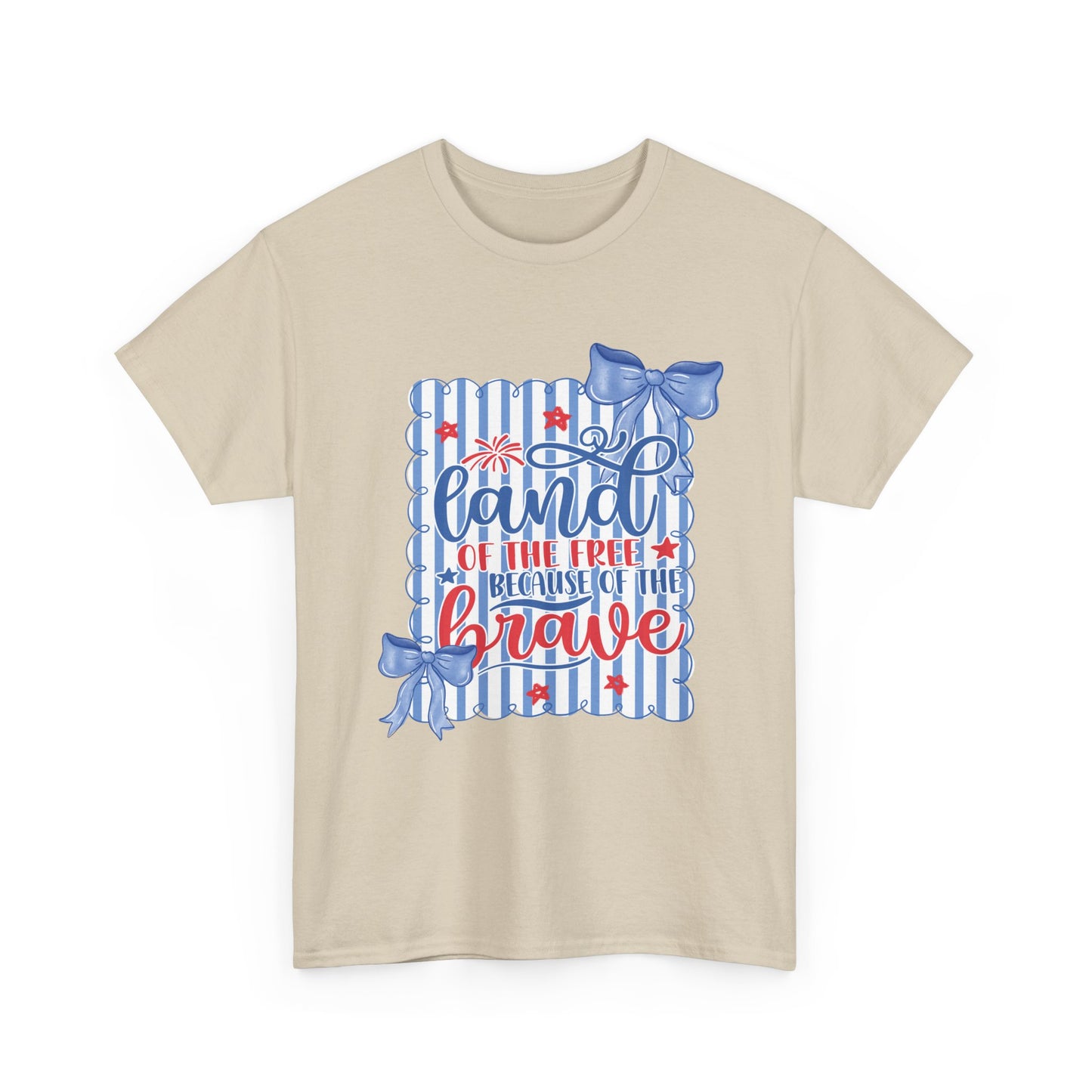 Land of the Free Tee — Patriotic Blue Ribbon Family Shirt