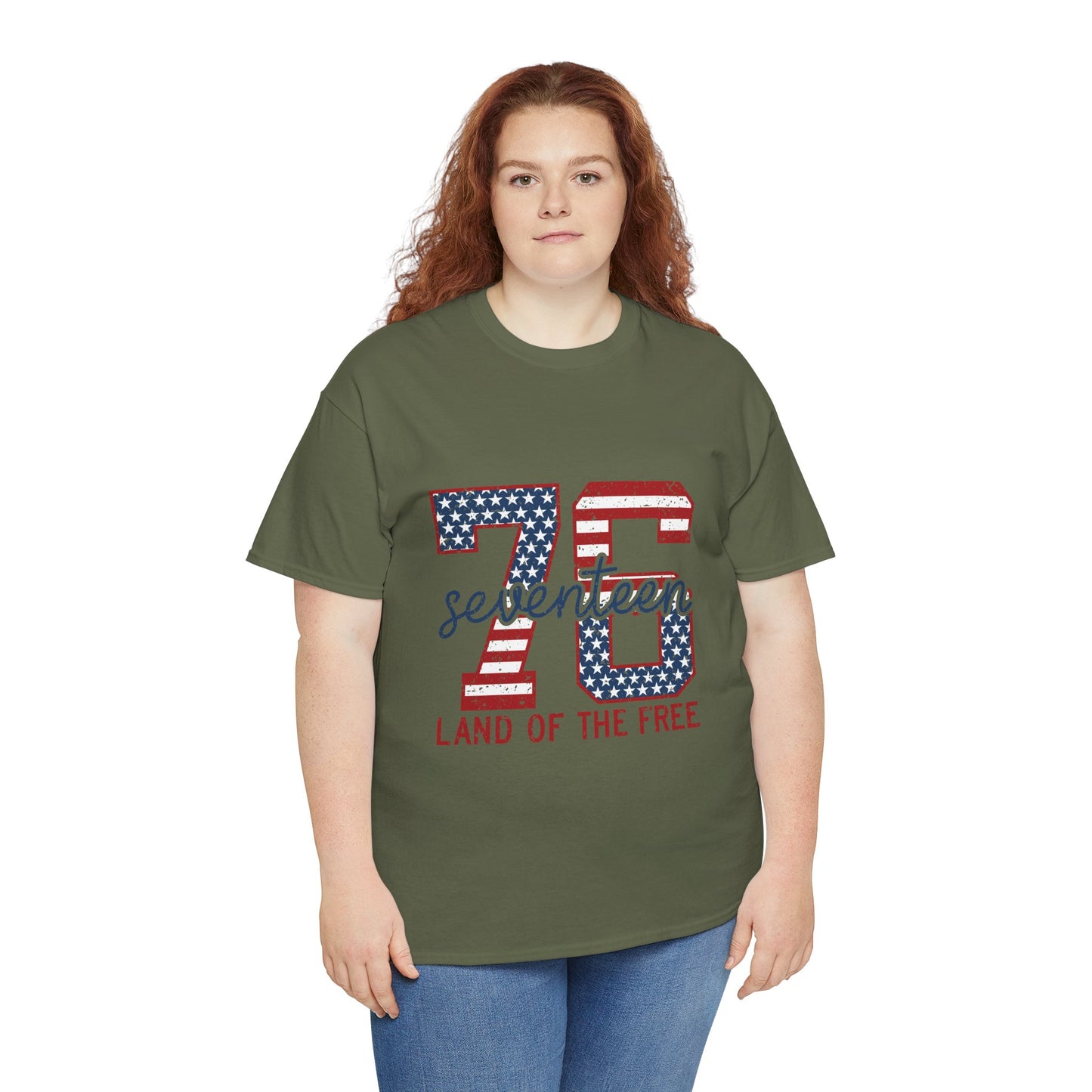 1976 Seventeen 'Land of the Free' Patriotic T‑Shirt