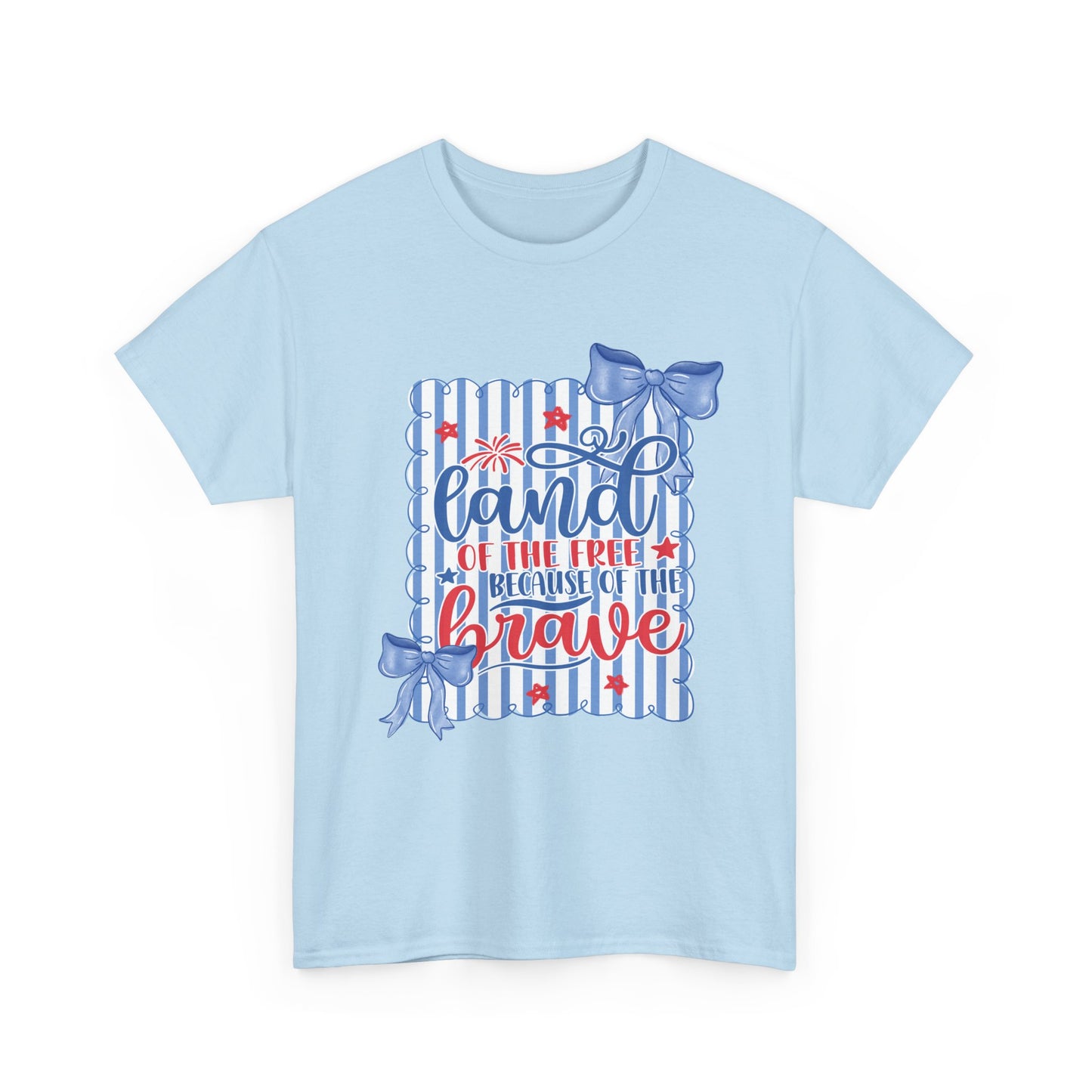 Land of the Free Tee — Patriotic Blue Ribbon Family Shirt