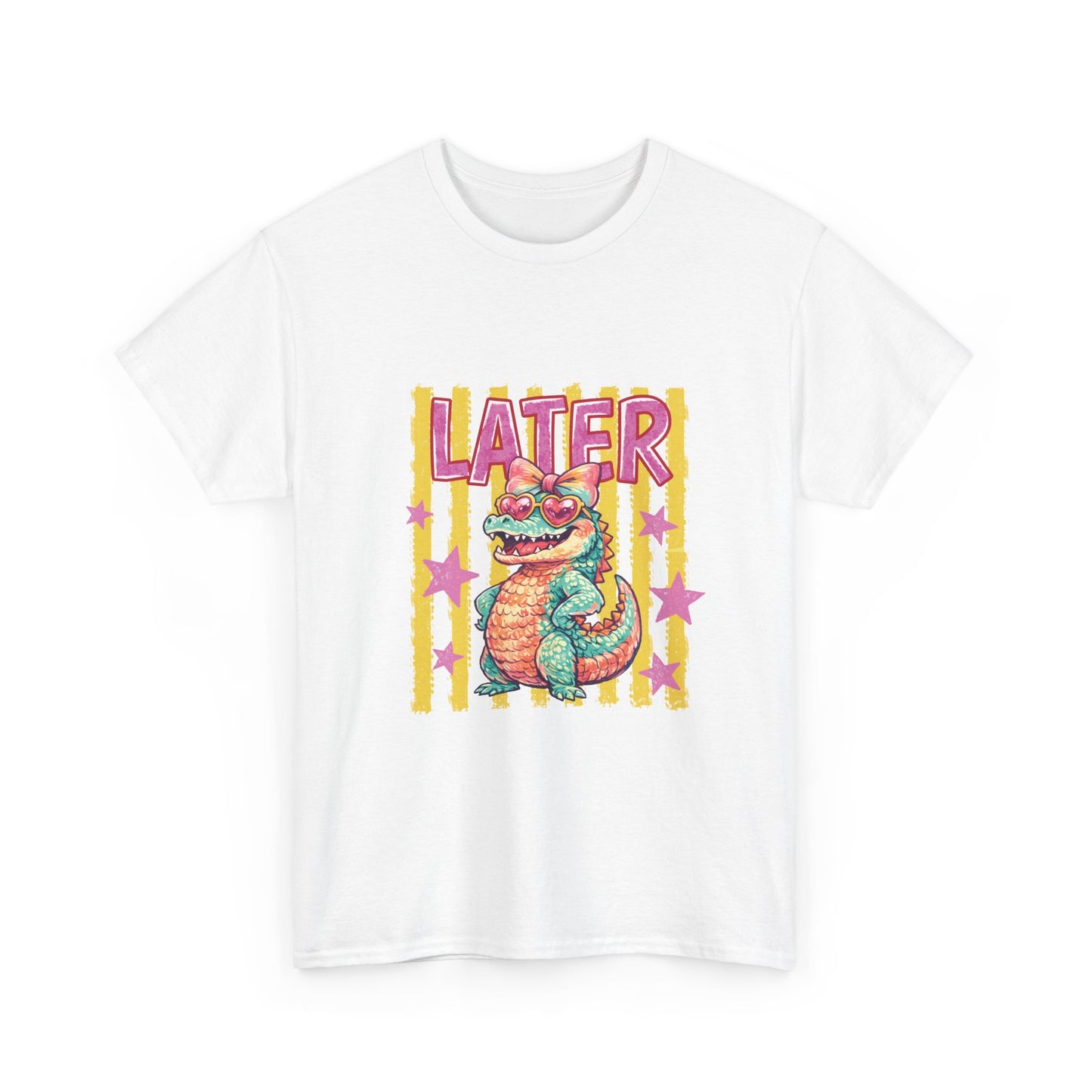 Later Gator T‑Shirt — Retro Colorful Cartoon Gator Graphic Tee