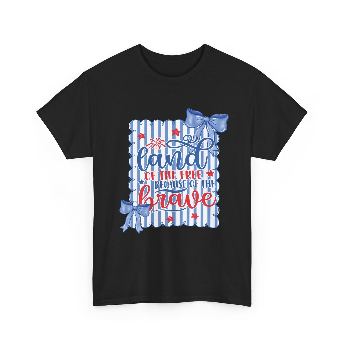 Land of the Free Tee — Patriotic Blue Ribbon Family Shirt