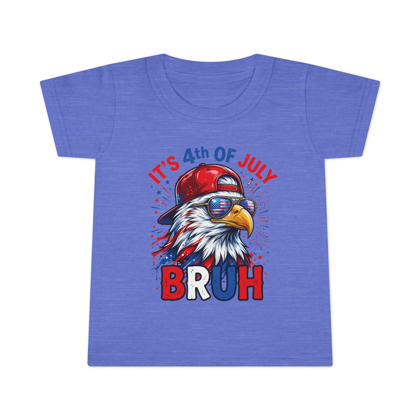 Toddler T-Shirt — "It's 4th of July BRUH" Patriotic Bald Eagle Tee