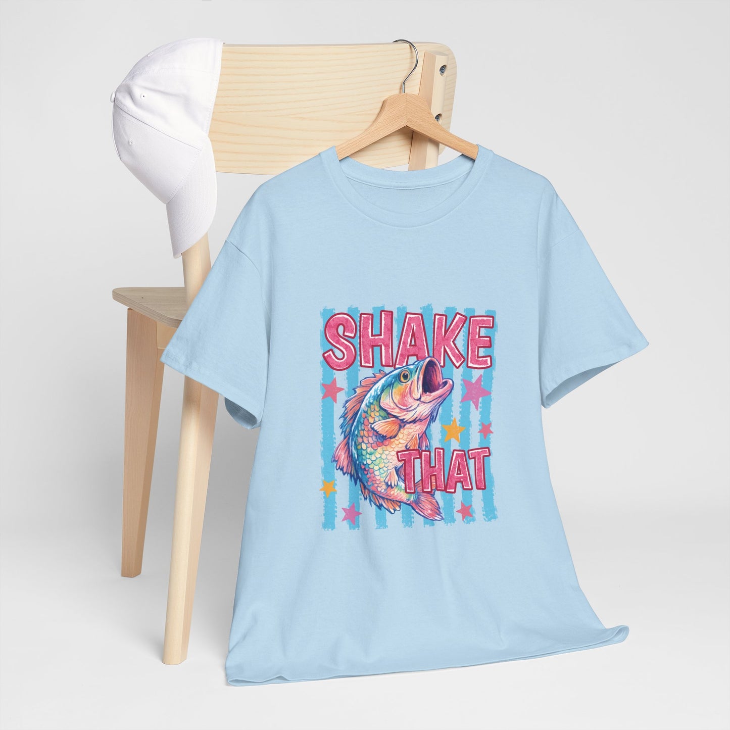 Shake That Trout T-Shirt — Retro Neon Fishing Tee