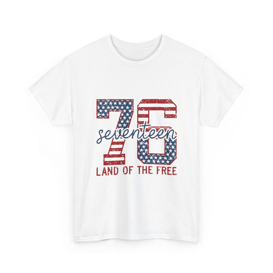 1976 Seventeen 'Land of the Free' Patriotic T‑Shirt